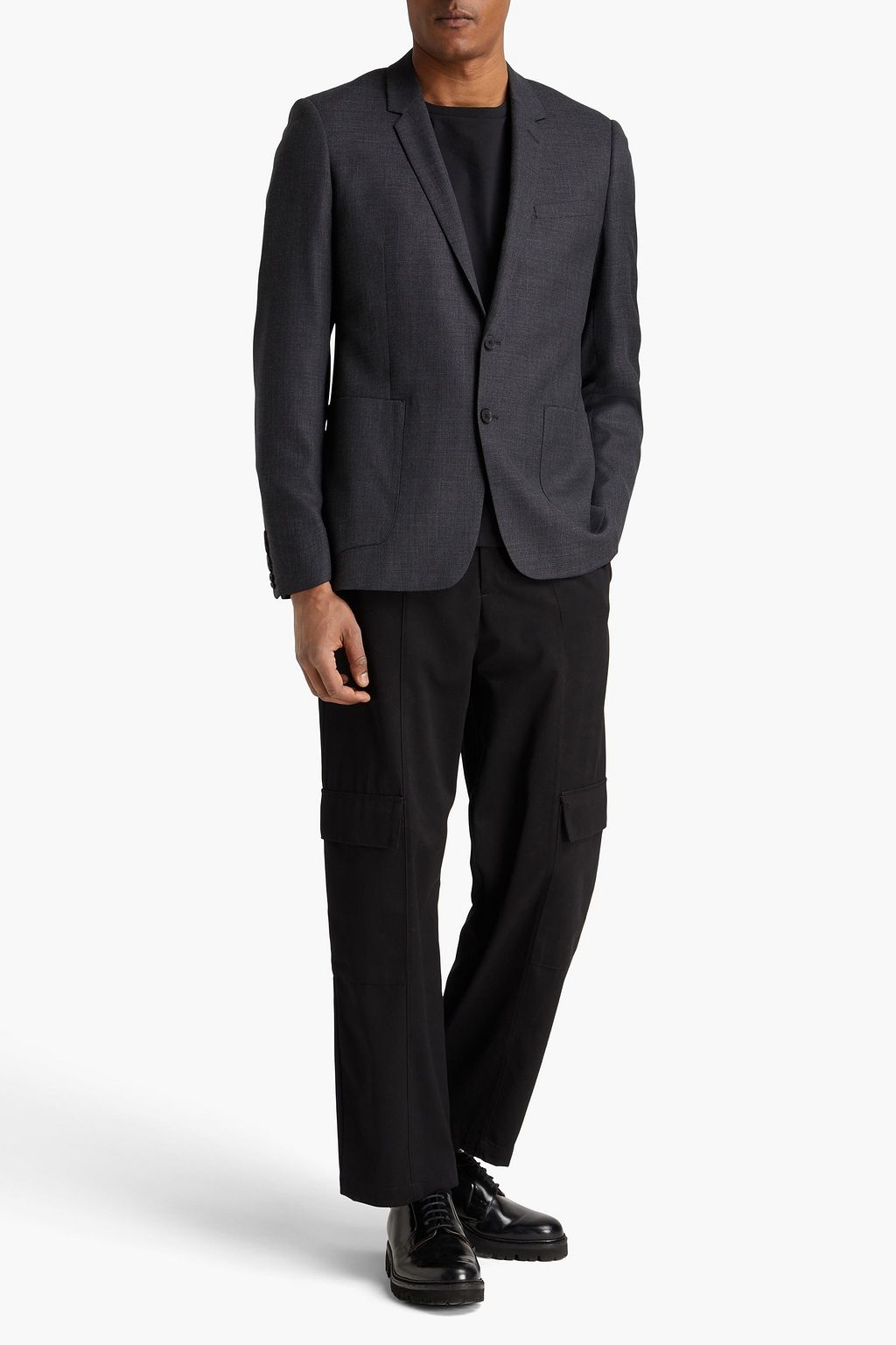 SANDRO Wool-canvas suit jacket