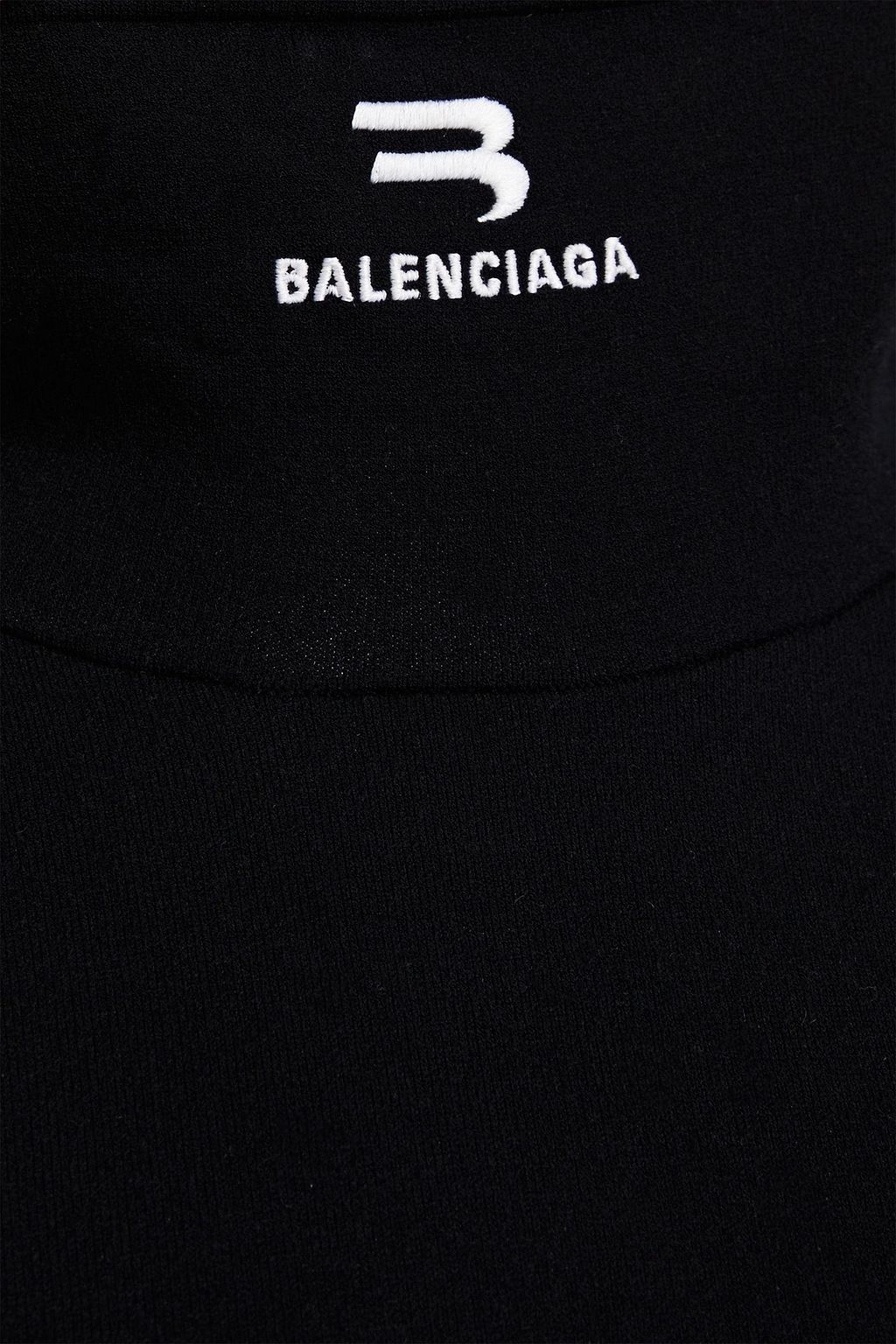 BALENCIAGA 컷아웃 디테일 모달 혼방 폰테 터틀넥 탑