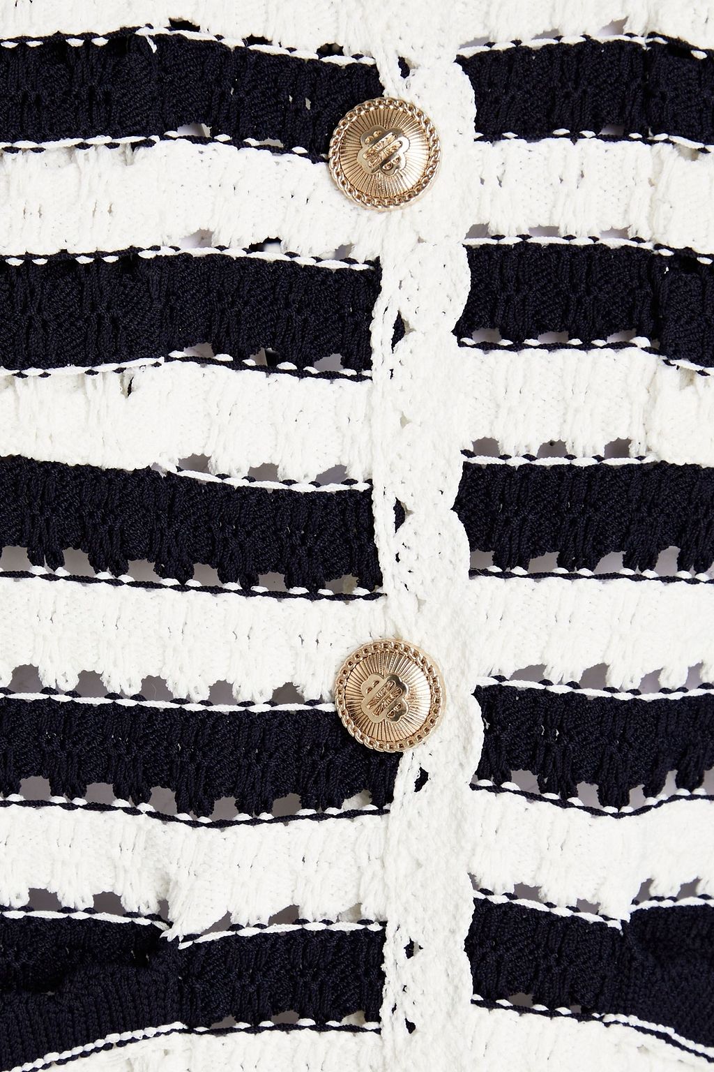 MAJE Striped crochet cardigan