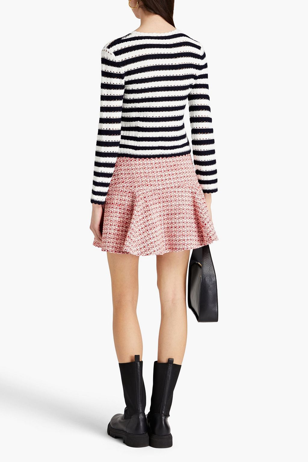 MAJE Striped crochet cardigan