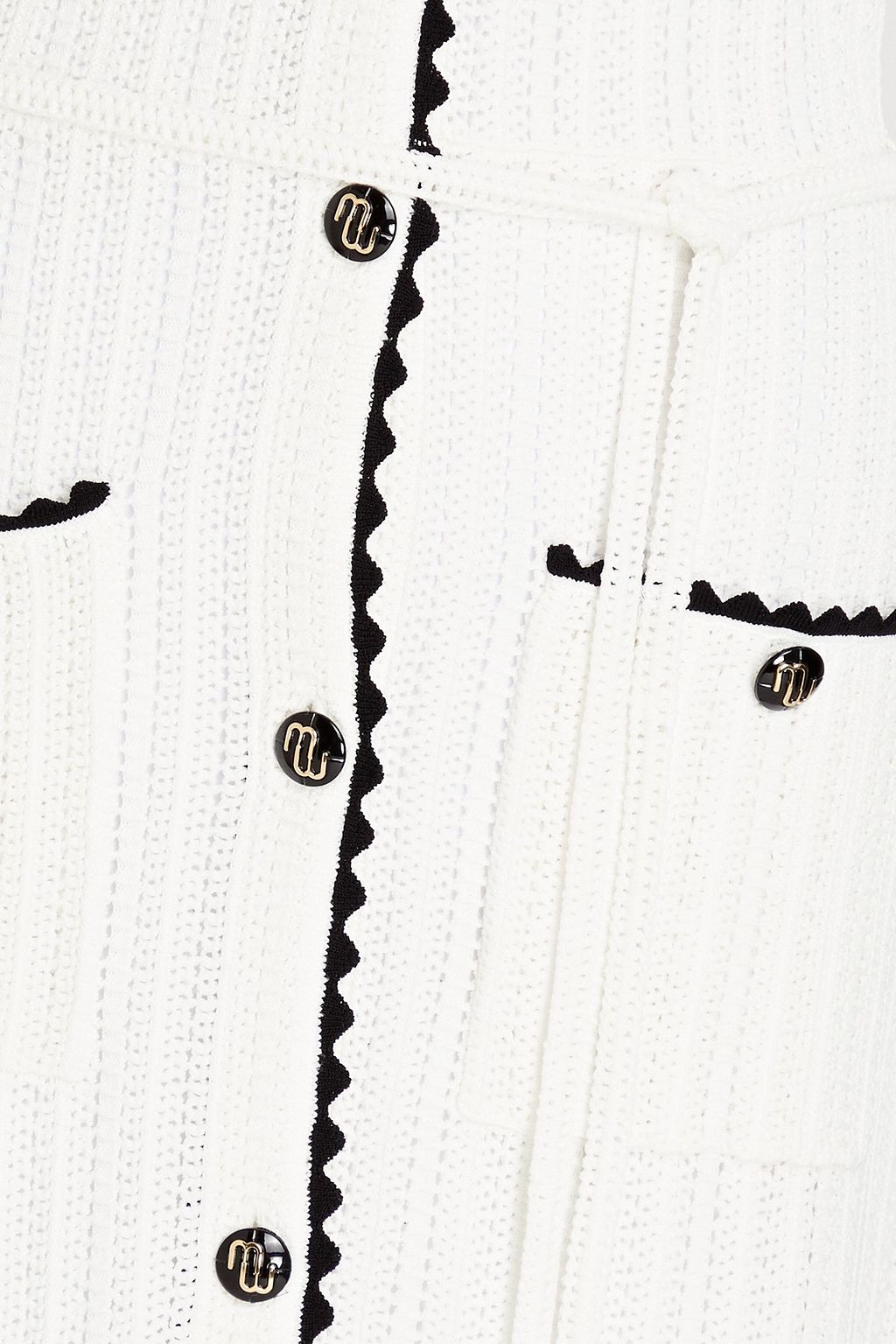 MAJE Zweifarbiger Cardigan in Häkeloptik
