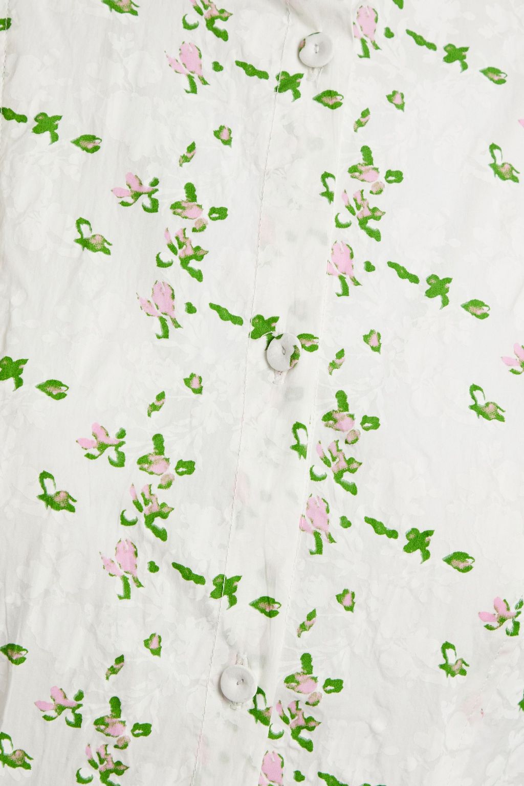 PHILOSOPHY DI LORENZO SERAFINI Gathered floral-print cotton-poplin midi dress