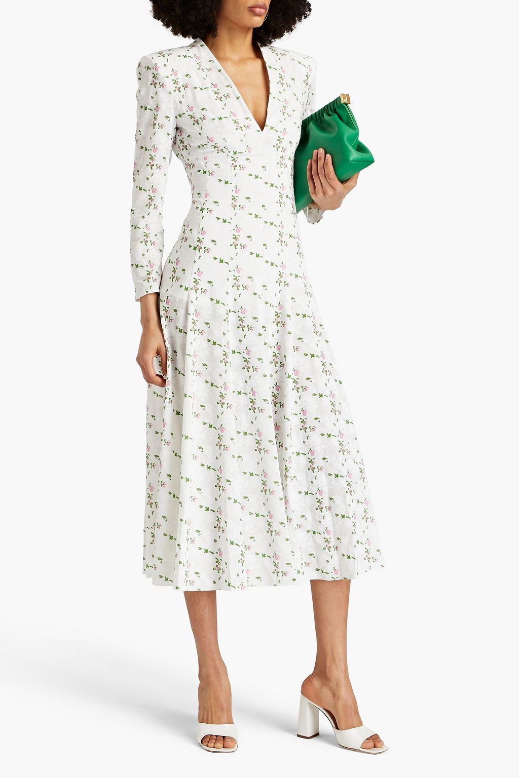 PHILOSOPHY DI LORENZO SERAFINI Floral-print crepe midi dress
