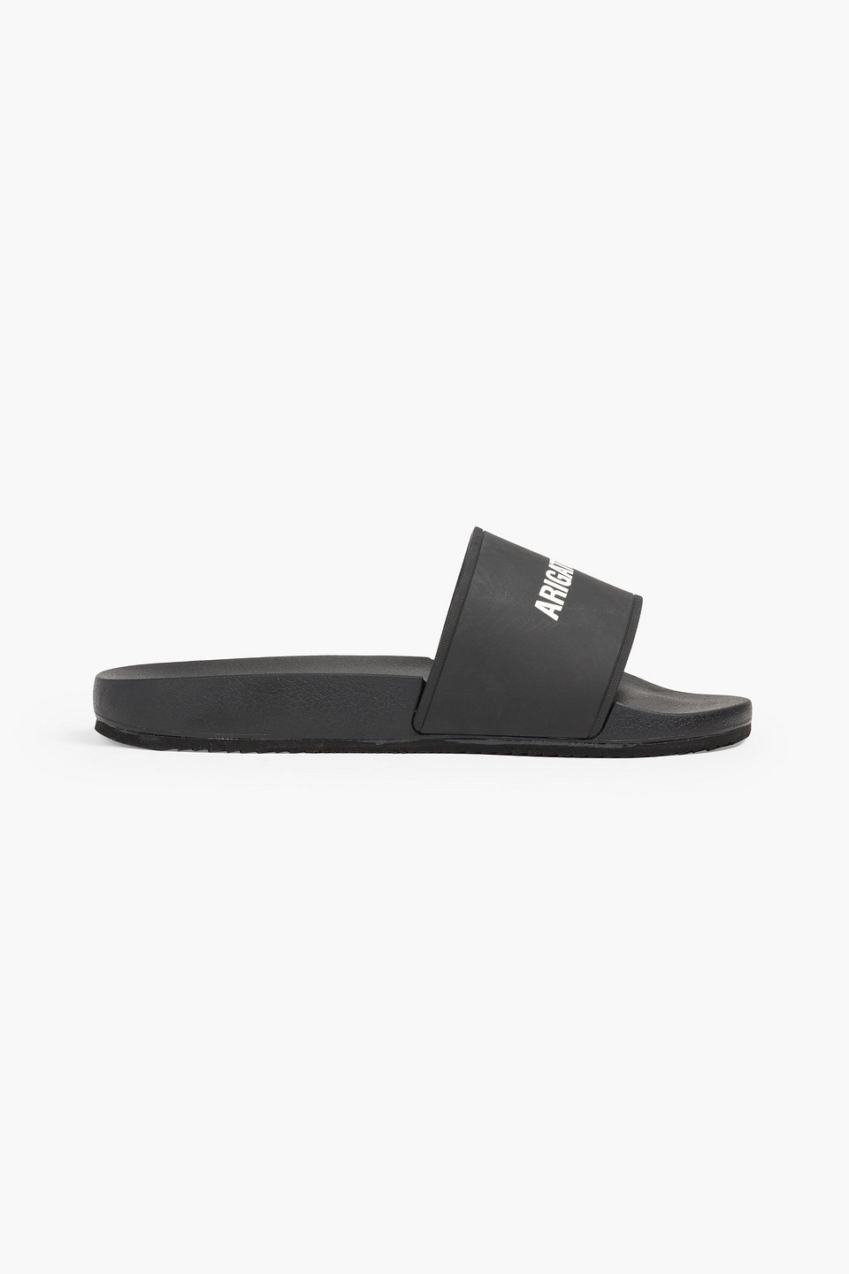 Shop Axel Arigato Printed Rubber Slides In Black