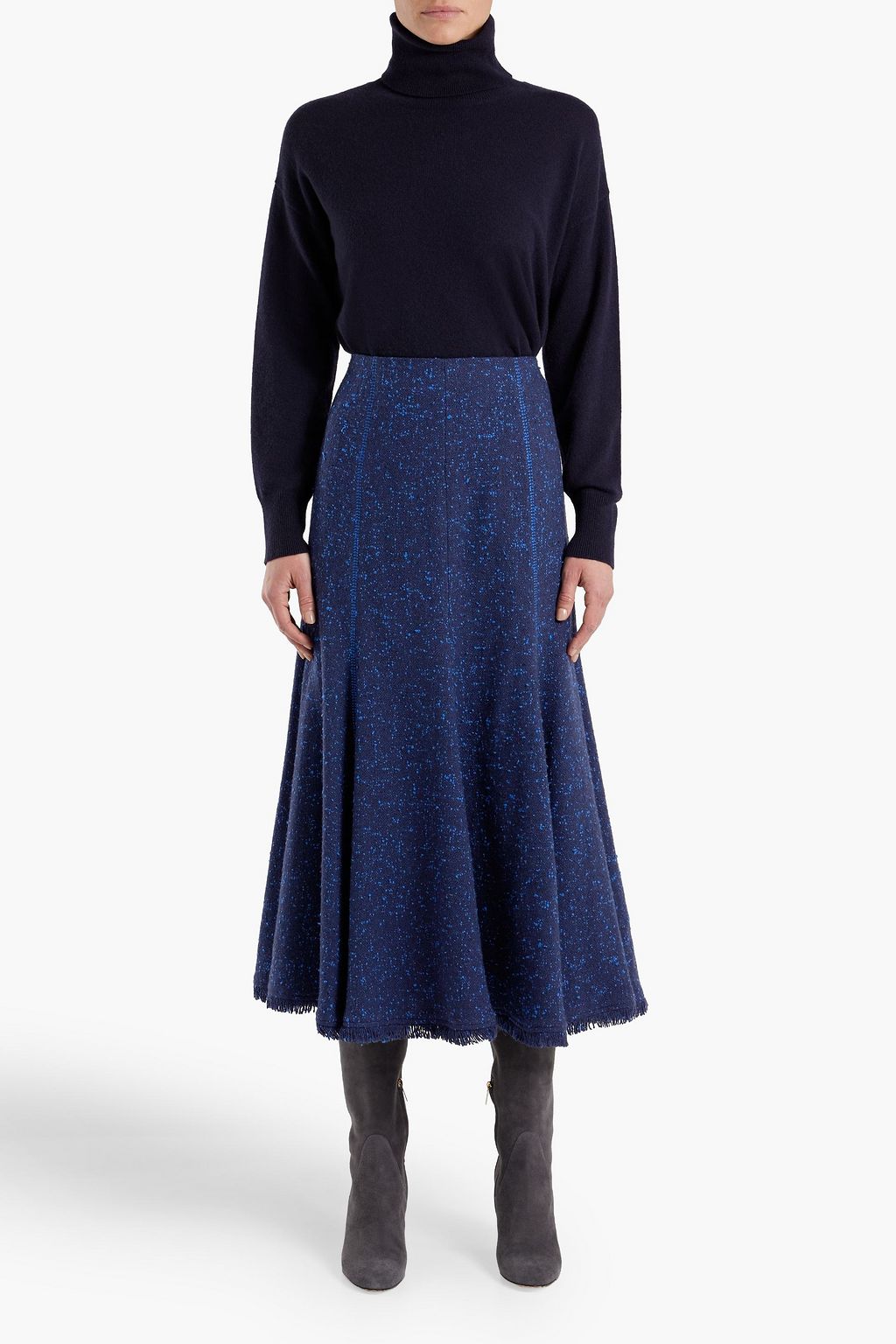 GABRIELA HEARST Donegal cashmere midi skirt