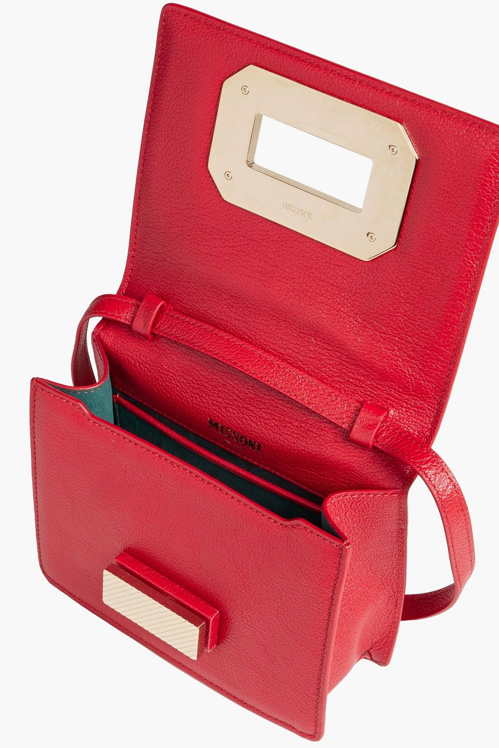 MISSONI Embossed pebbled-leather shoulder bag
