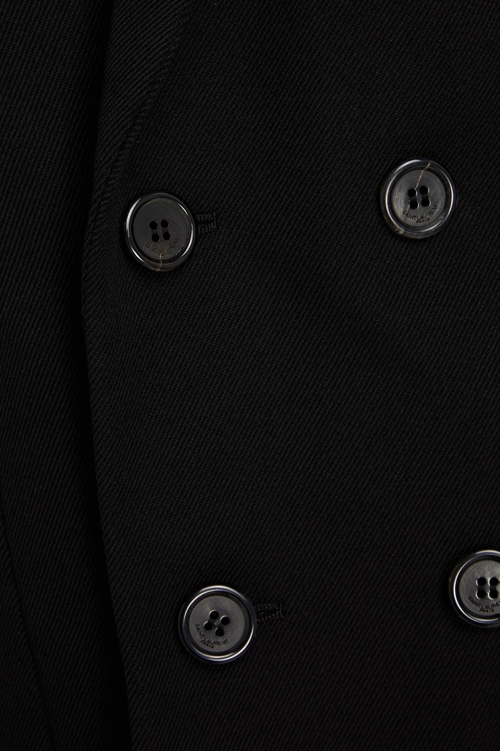 SAINT LAURENT Double-breasted wool-twill blazer