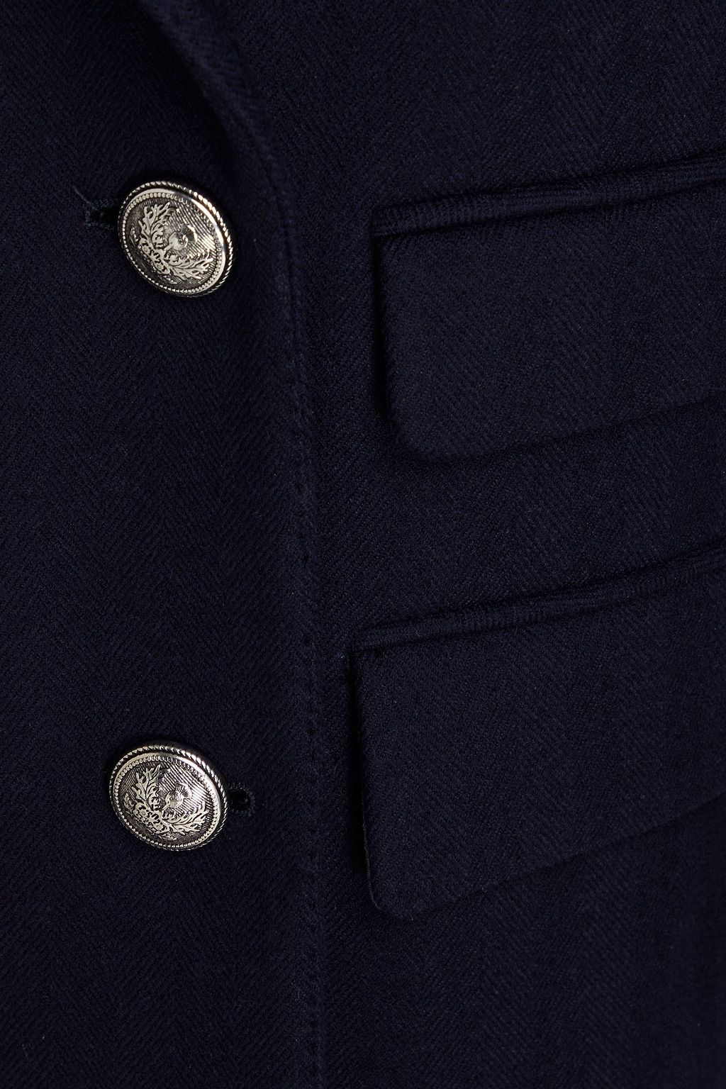 MCQUEEN Double-breasted wool and cashmere-blend twill coat