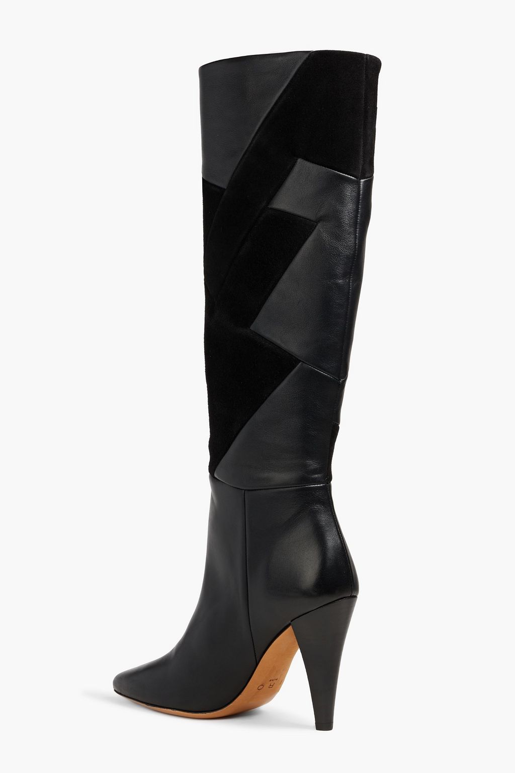 IRO Darson kniehohe Stiefel aus Leder und Veloursleder