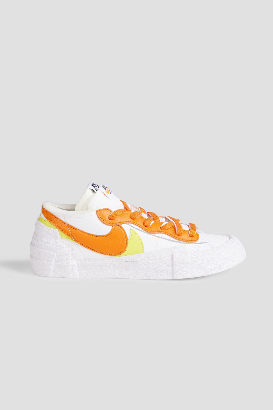 Shop Nike Sacai Blazer Low Leather Sneakers In Orange