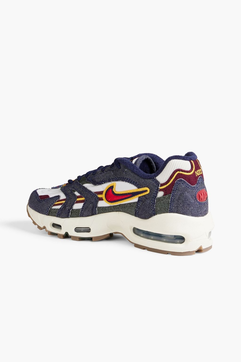 NIKE Air Max 96 II denim and shell sneakers