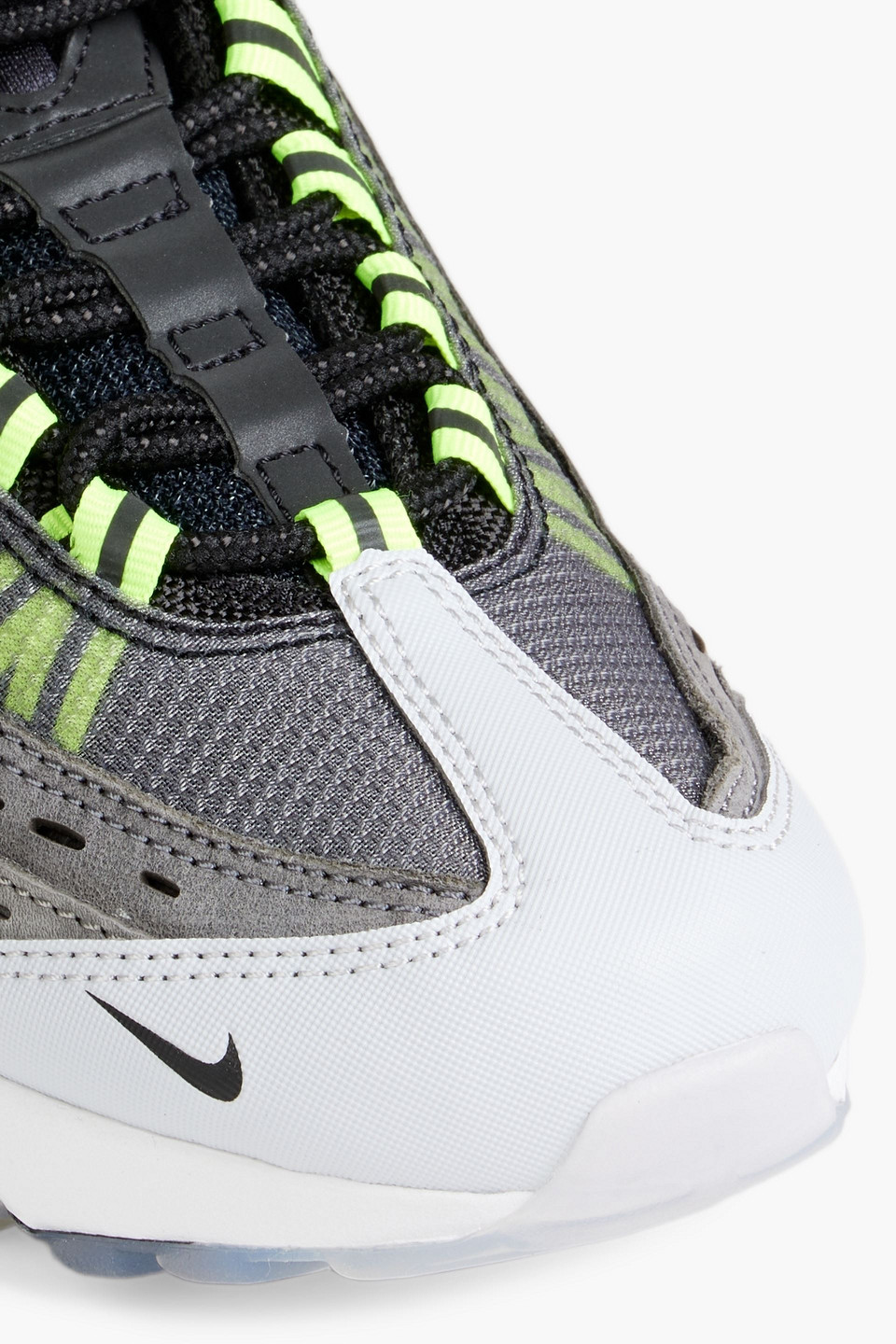 Shop Nike Kim Jones Volt Air Max 95 Mesh And Leather Sneakers In Gray