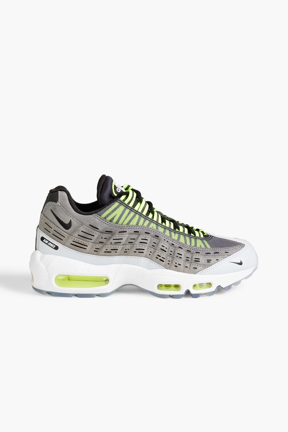 Nike Kim Jones Volt Air Max 95 Mesh And Leather Sneakers In Gray