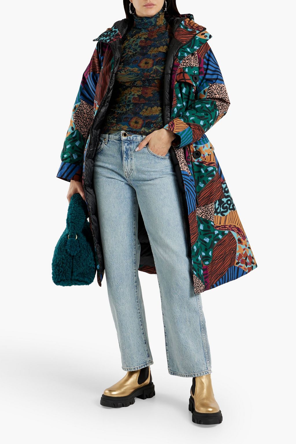 M MISSONI Printed shell hooded parka