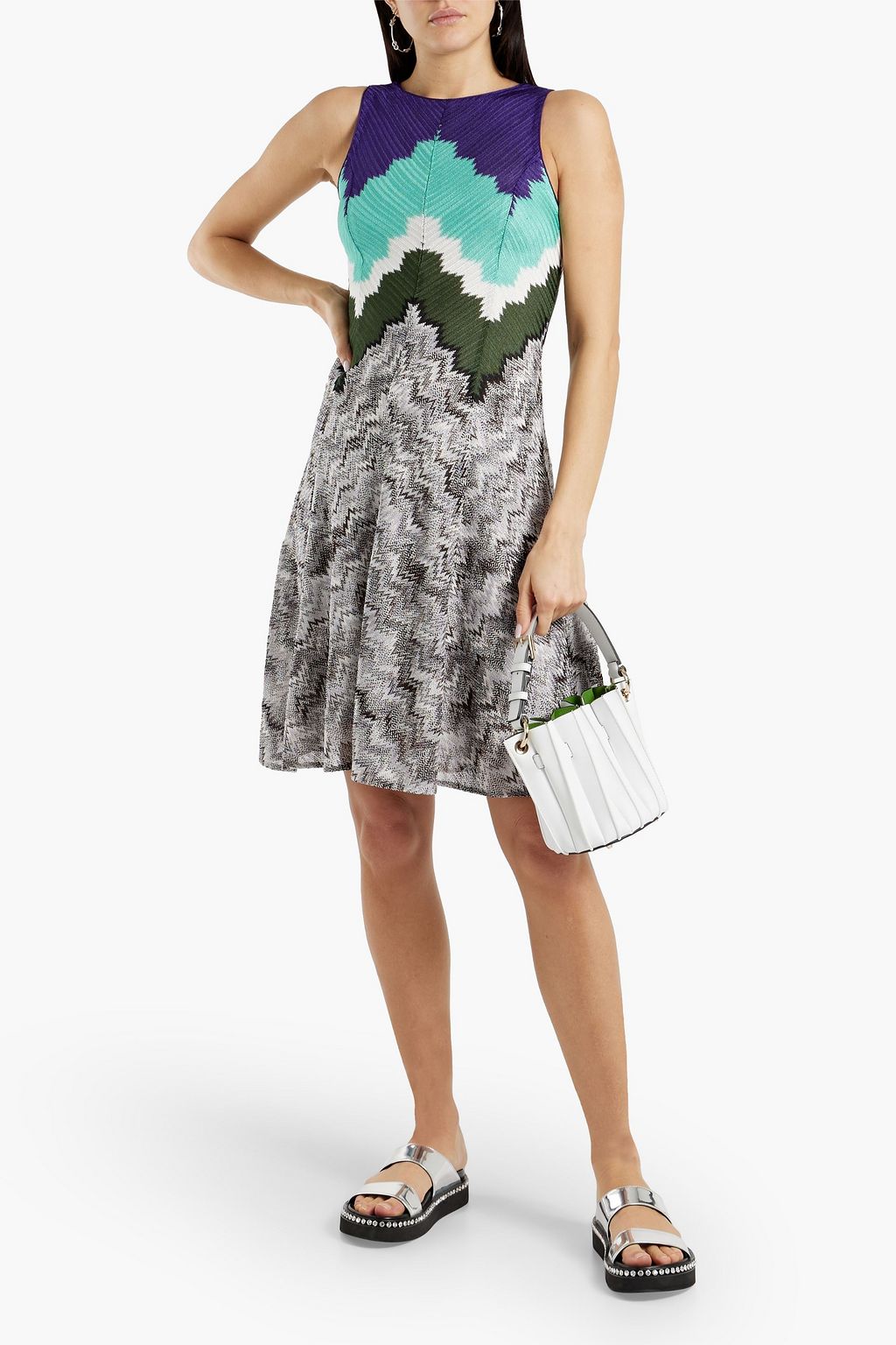 MISSONI Ribbed crochet-knit dress