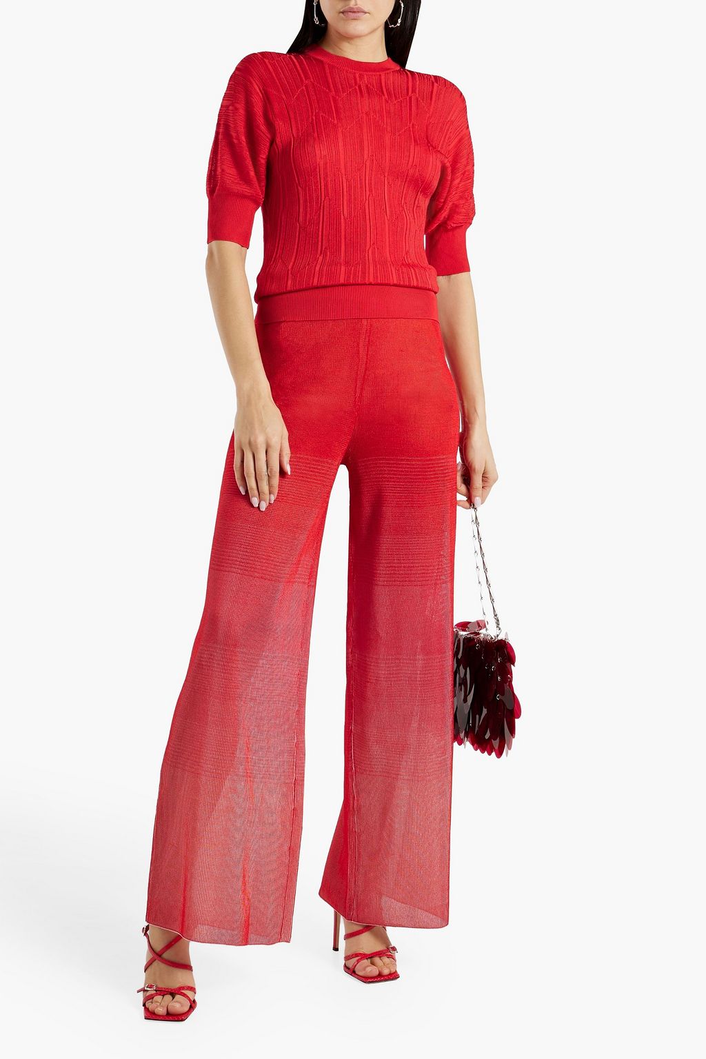 MISSONI Ribbed crochet-knit top