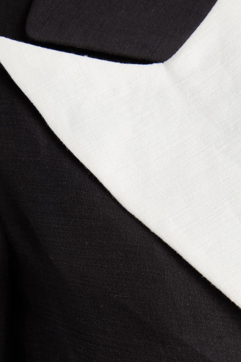RASARIO Cropped embellished linen-blend jacket