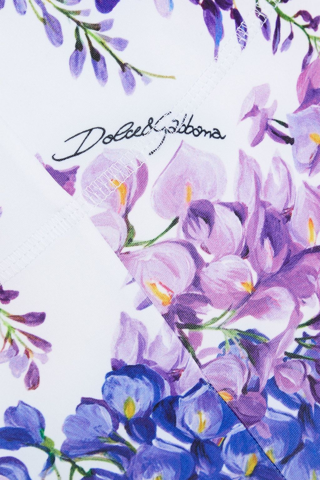 DOLCE&GABBANA بنطلون ضيق من الجيرسيه مزين بطبعات على شكل زهور