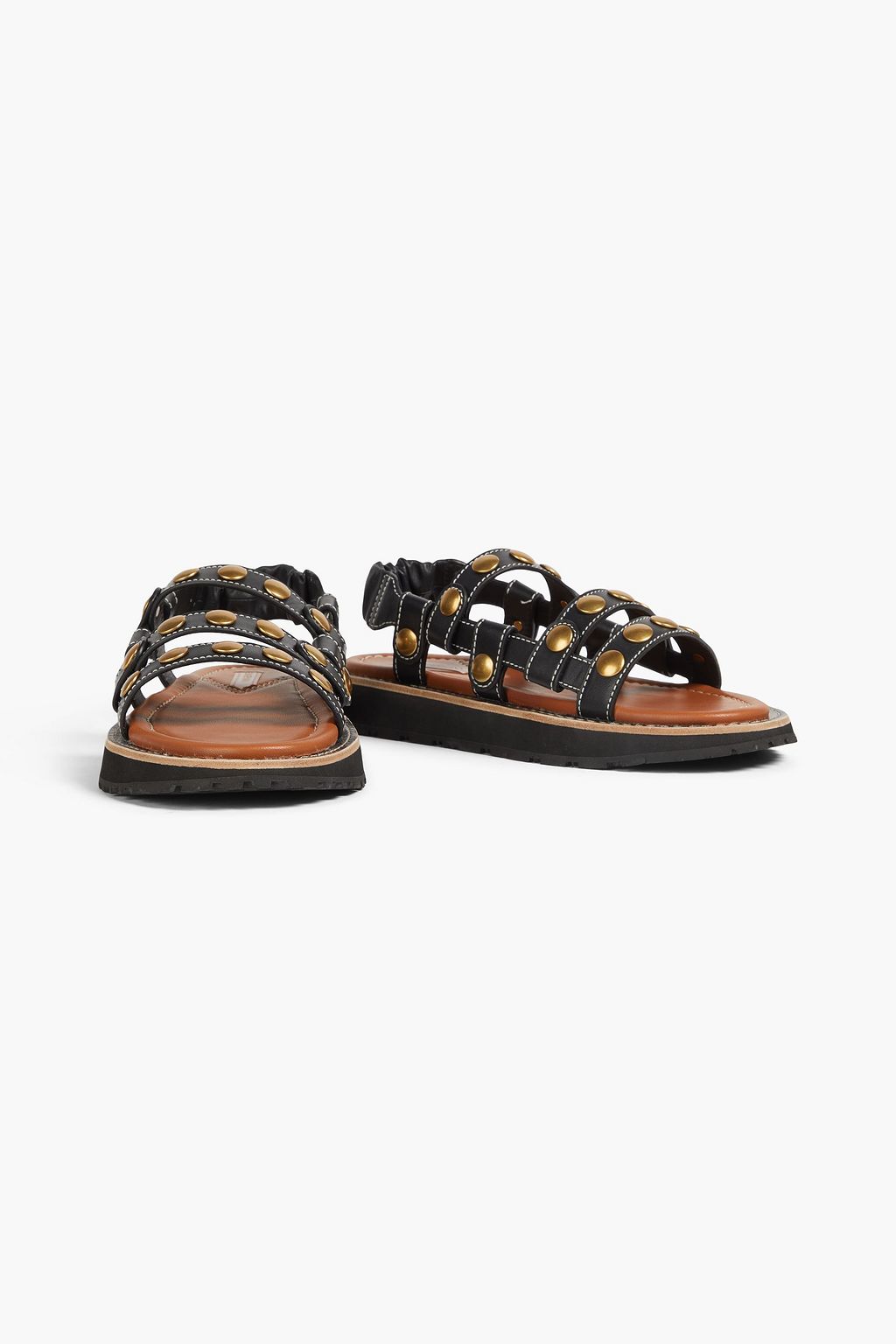 ZIMMERMANN Slingback-Sandalen aus Leder mit Nieten