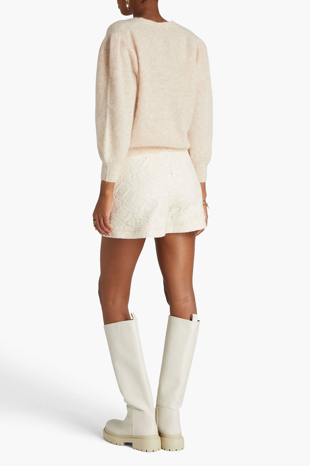 MAJE Ribbed-knit cardigan
