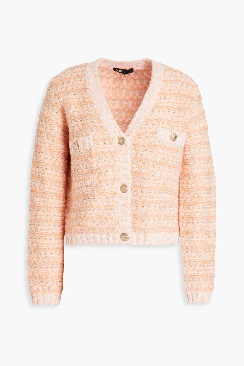 MAJE Bouclé-knit cotton-blend cardigan | THE OUTNET