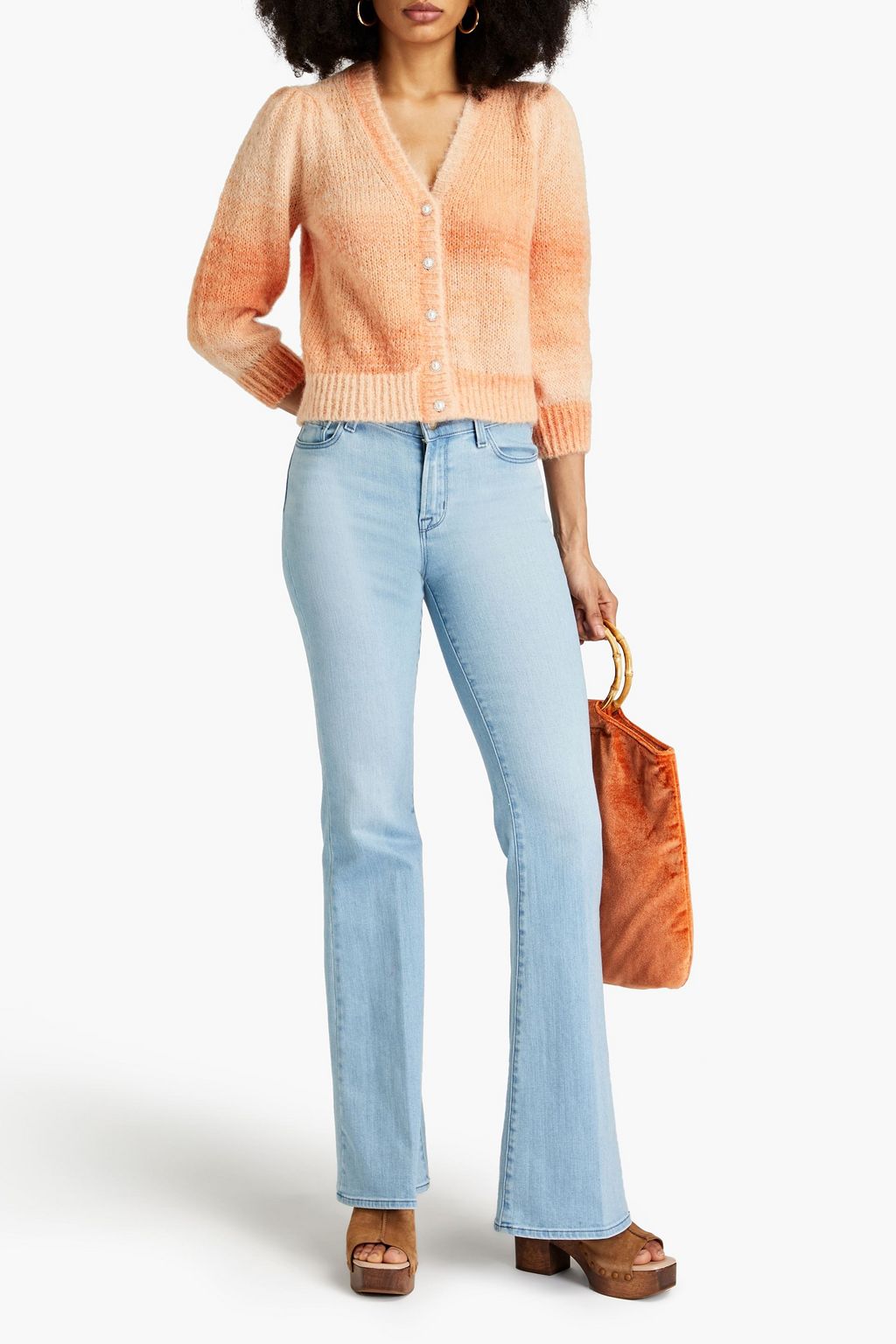 MAJE Dégradé knitted cardigan