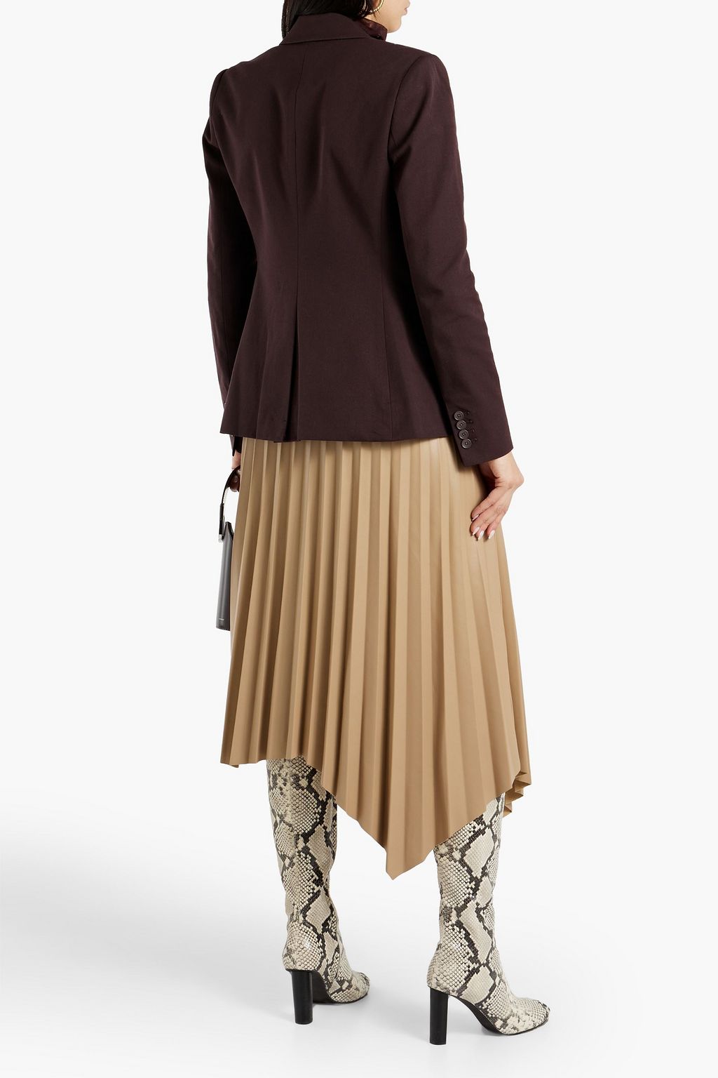 DEREK LAM 10 CROSBY 더블 브레스티드 코튼 혼방 트윌 블레이저