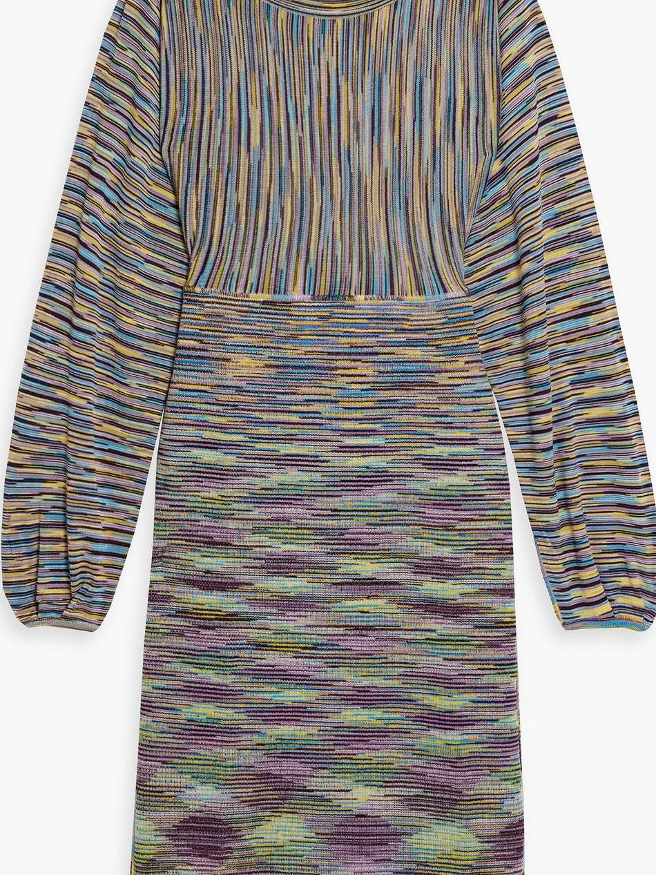 crochet-knit wool-blend dress