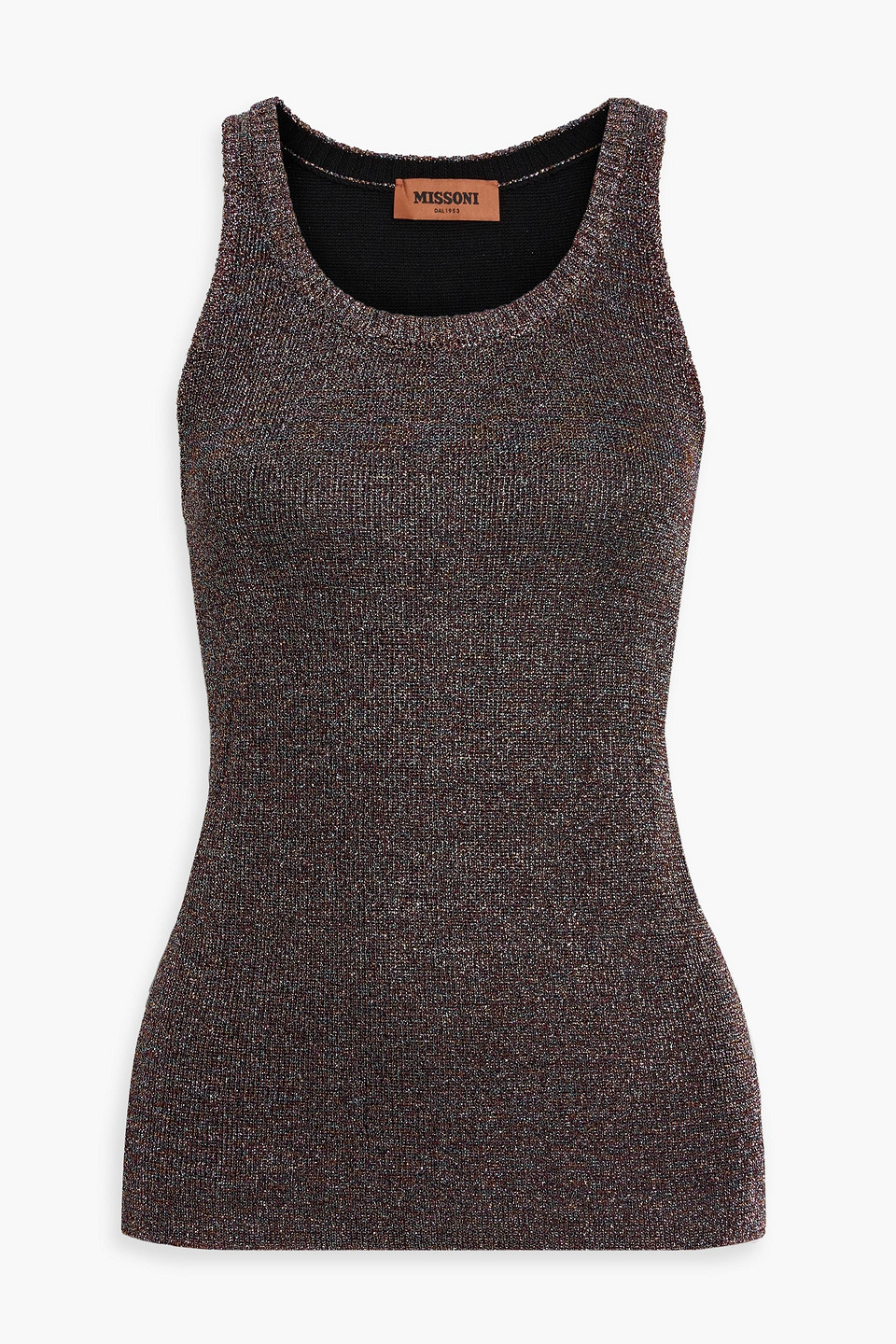 Missoni Metallic Wool-blend Tank In Grape