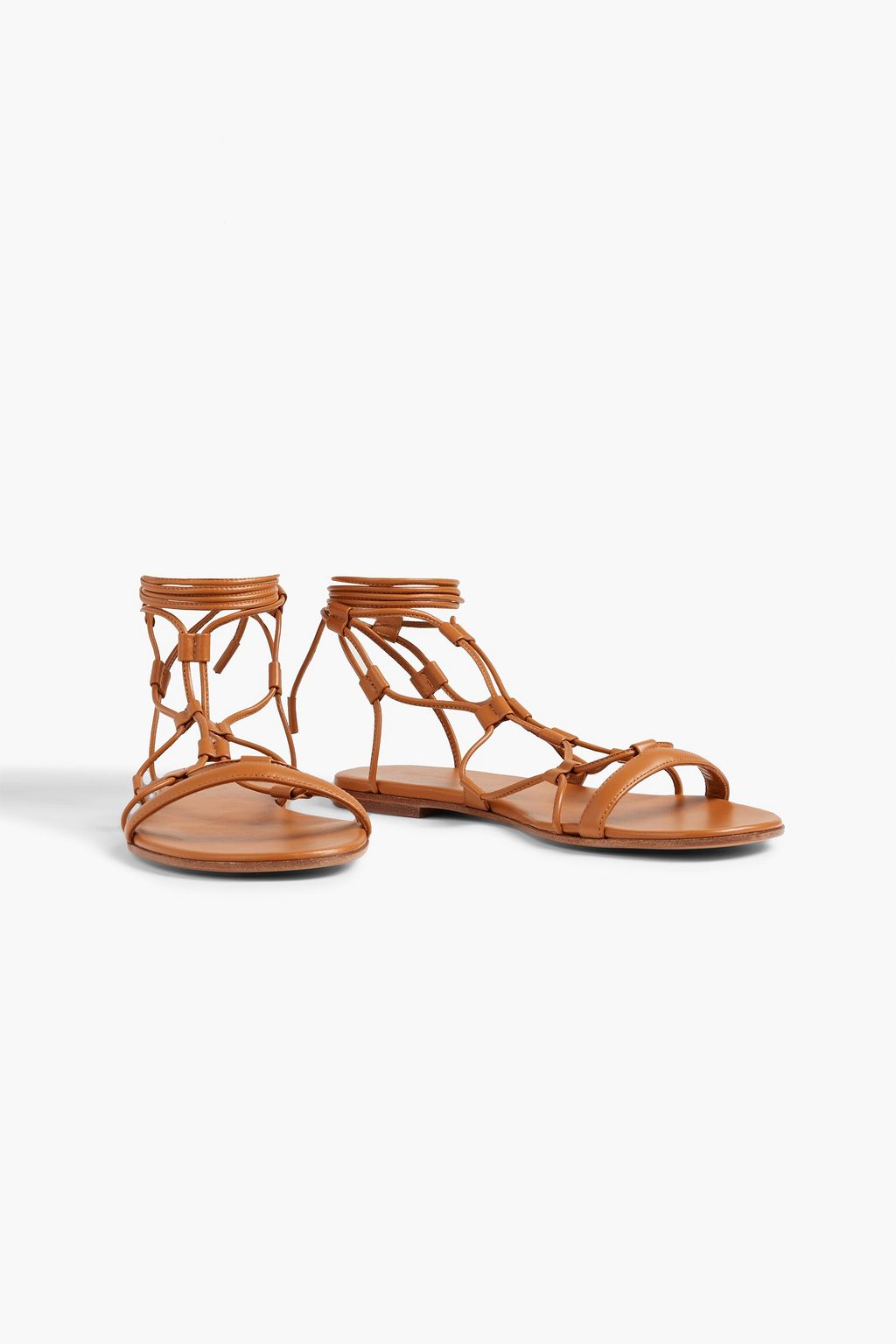 GIANVITO ROSSI Giza 05 Sandalen aus Leder mit Schnürung