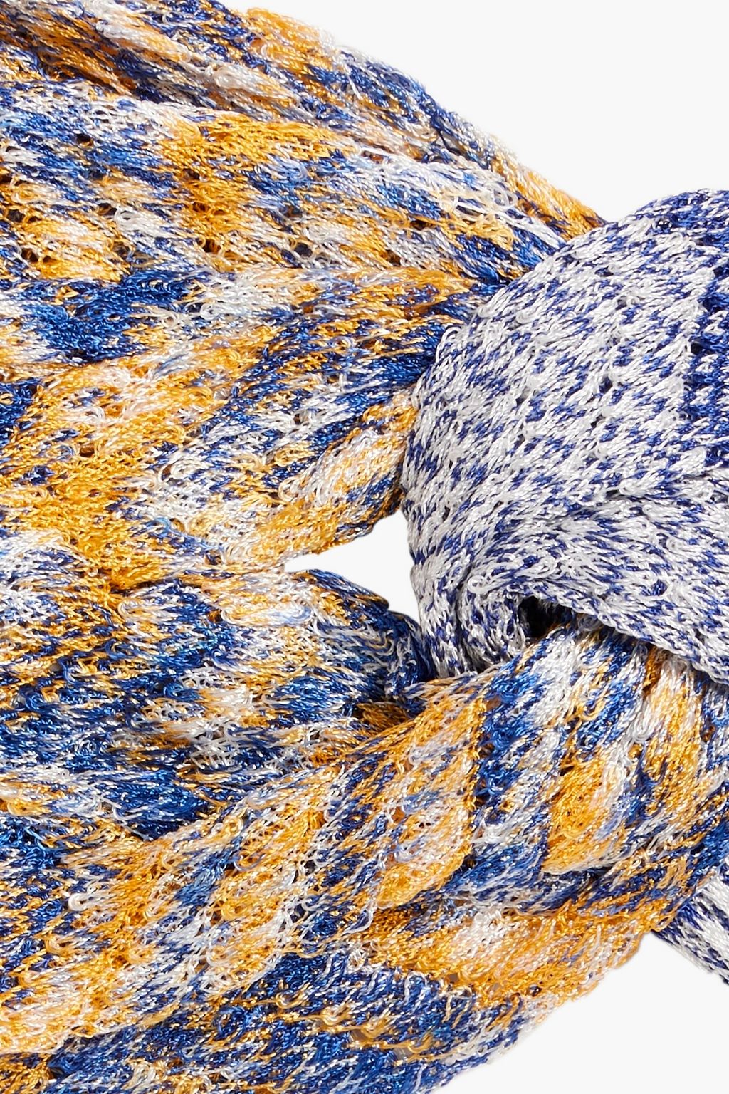 MISSONI Knotted crochet-knit headband