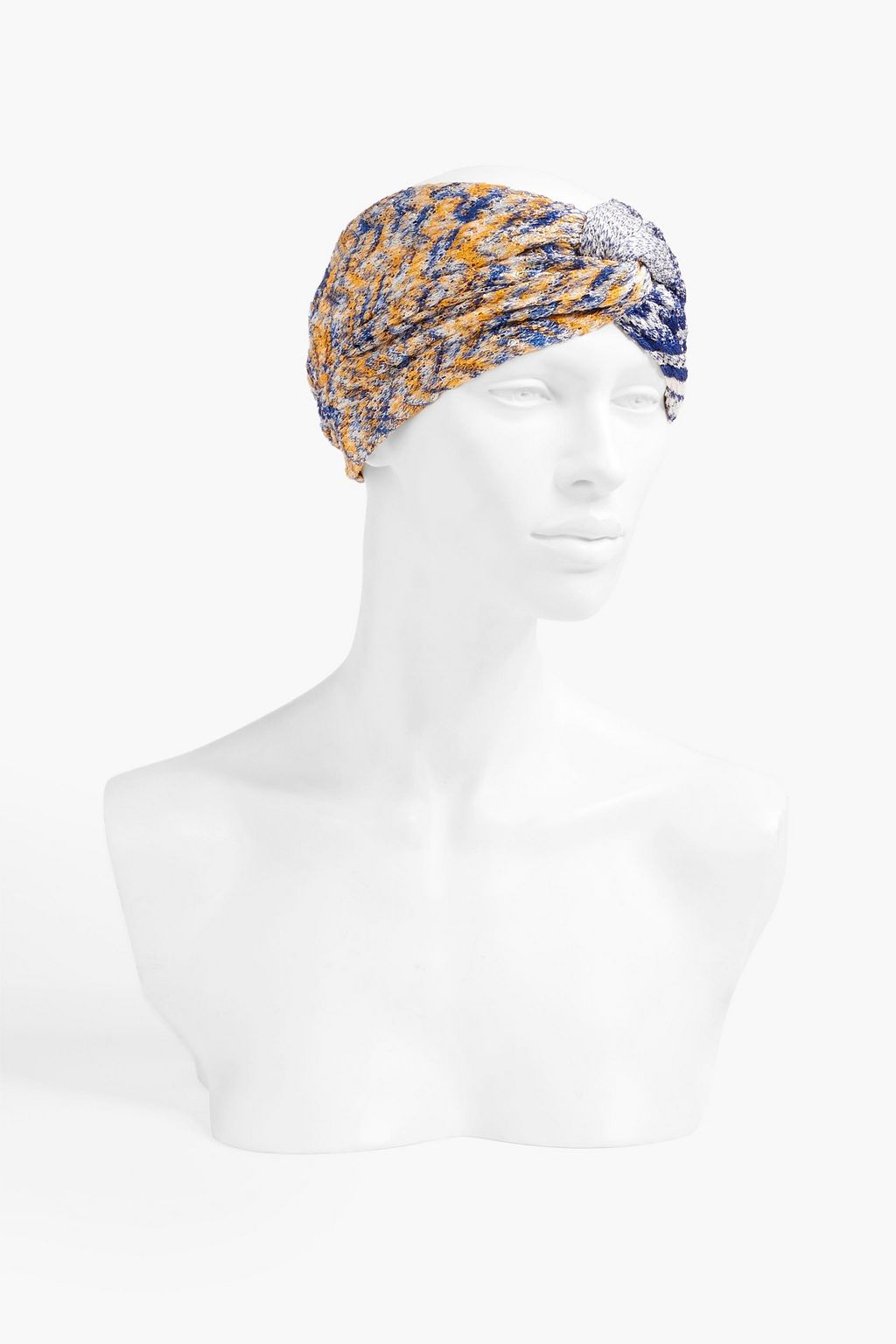 MISSONI Knotted crochet-knit headband