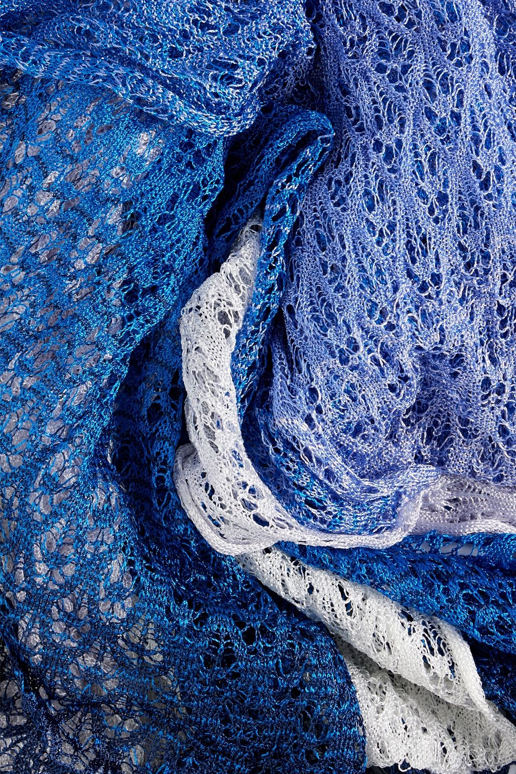 MISSONI Dégradé crochet-knit scarf