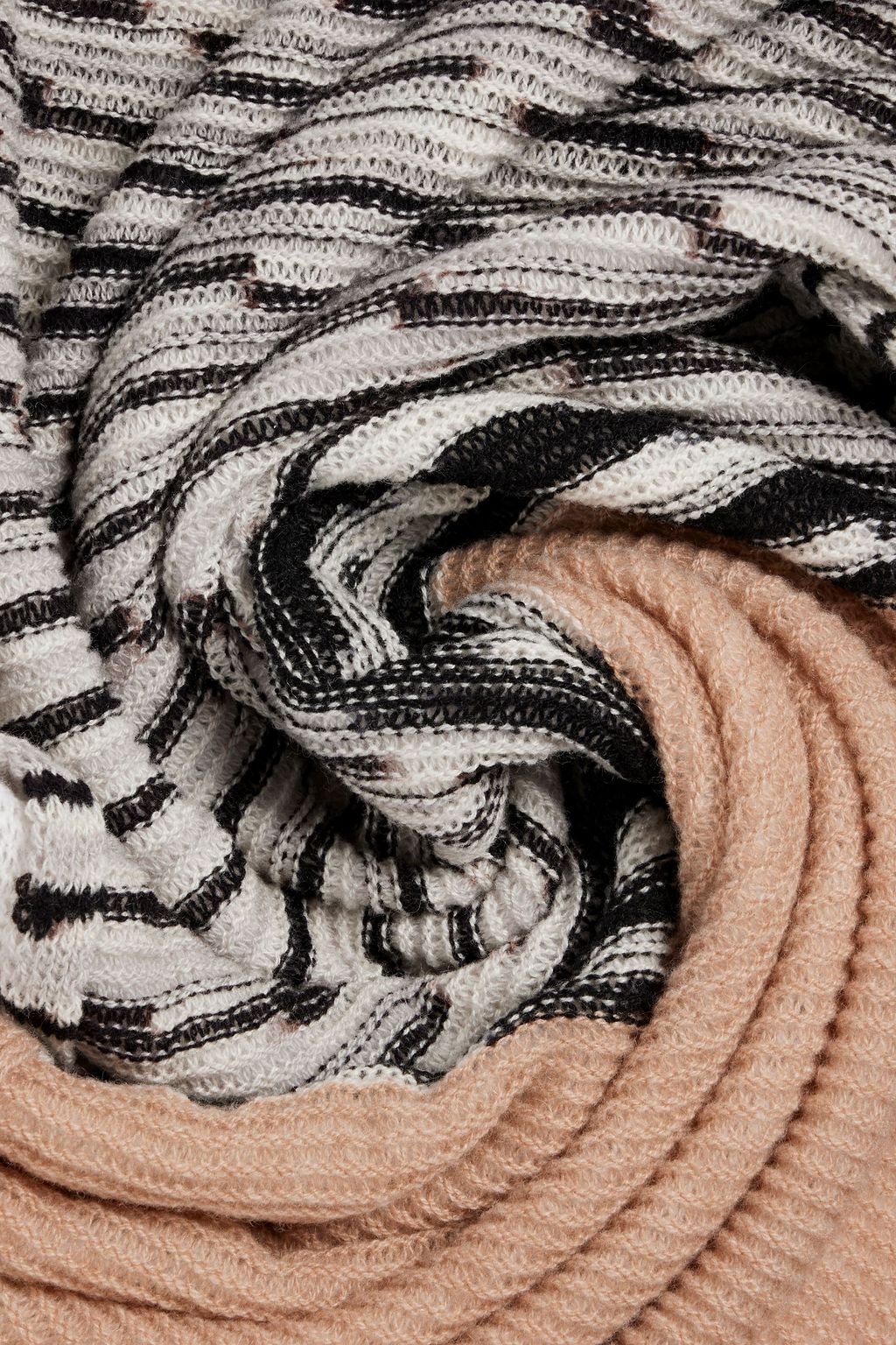MISSONI Crochet-knit cashmere scarf