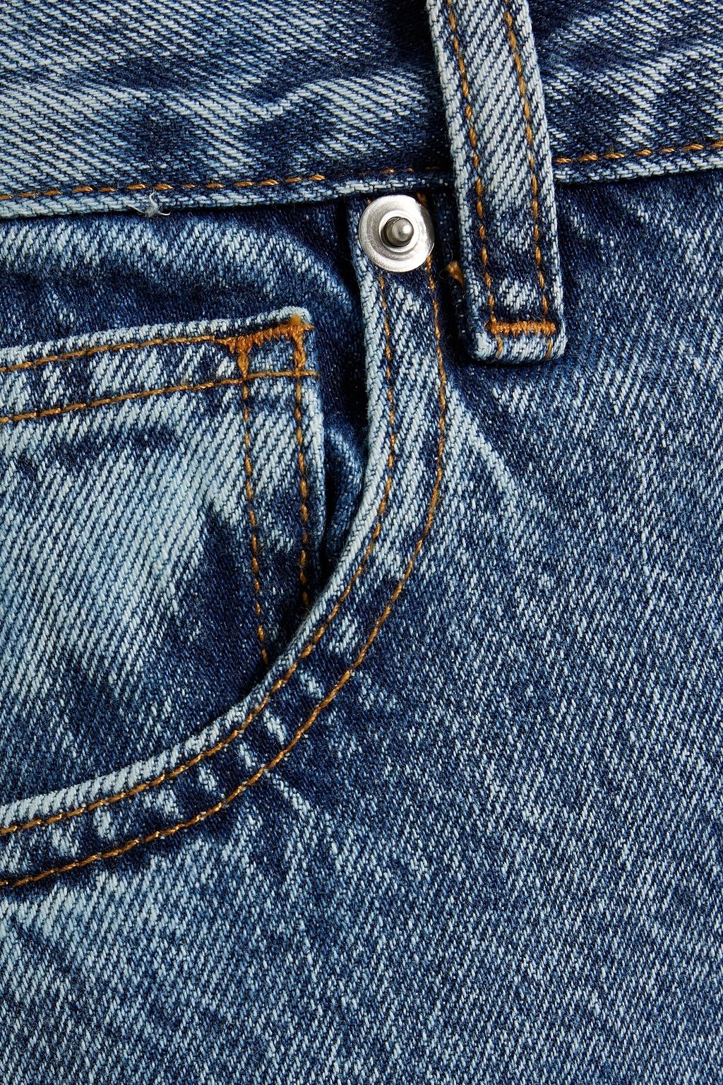 IRO Gismond acid washed high-rise straight-leg jeans