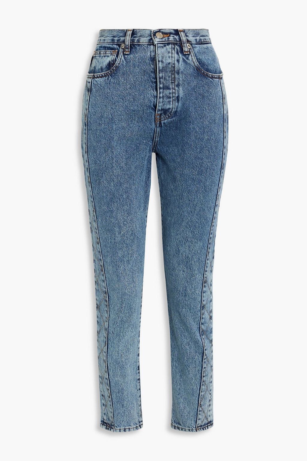 IRO Gismond acid washed high rise straight leg jeans THE OUTNET
