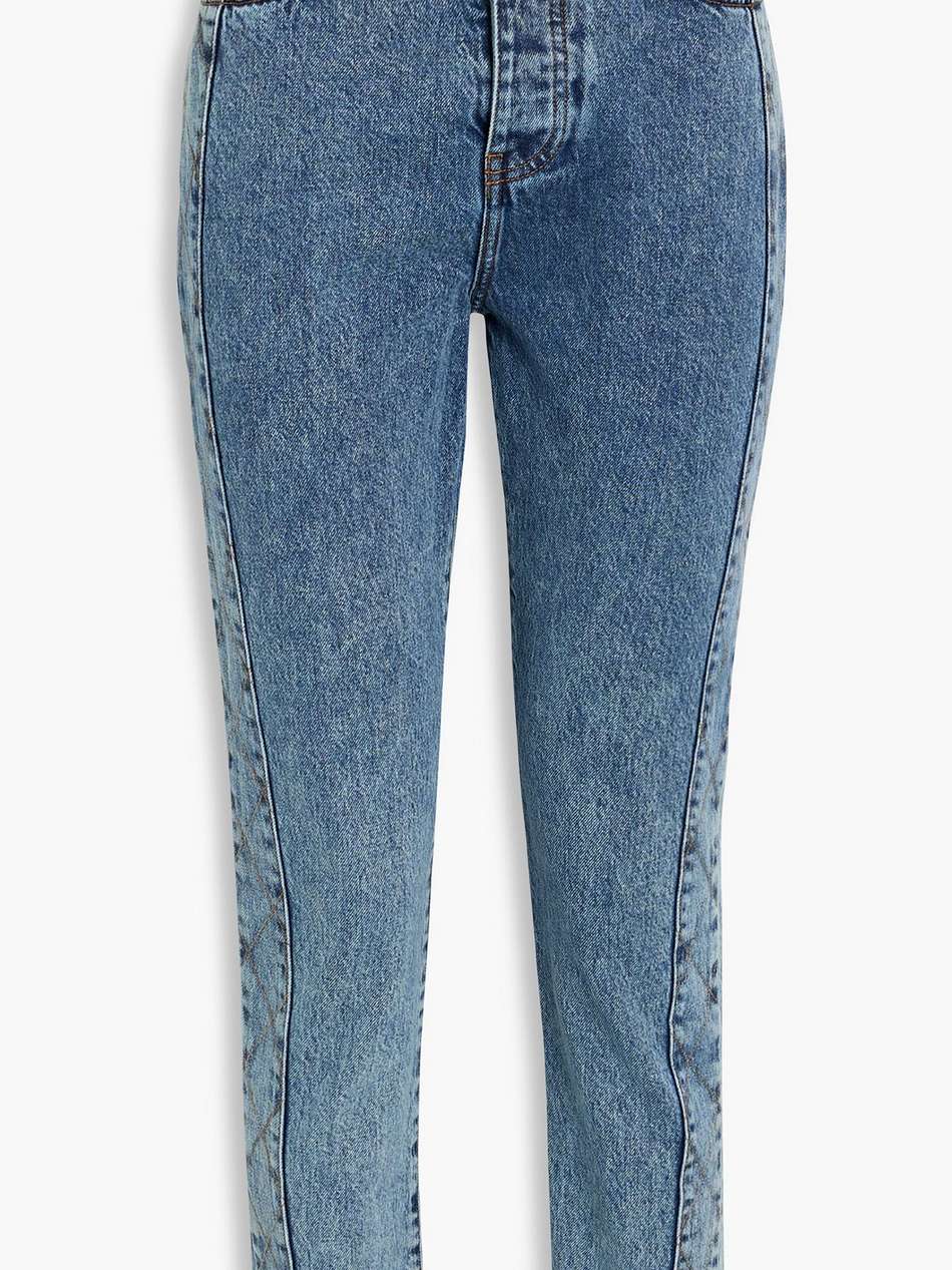 gismond acid washed high-rise straight-leg jeans