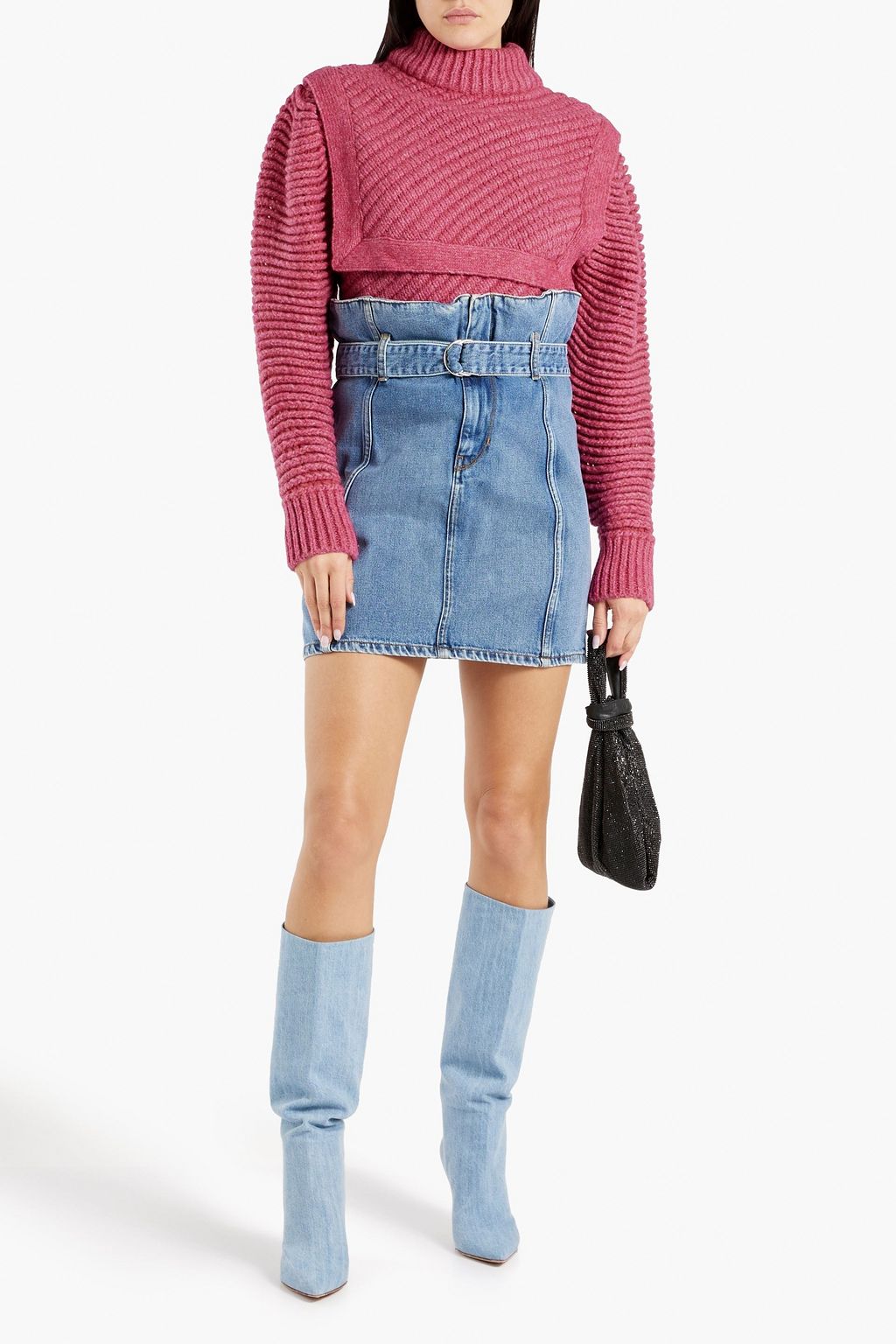 IRO Jayla mélange ribbed-knit turtleneck sweater