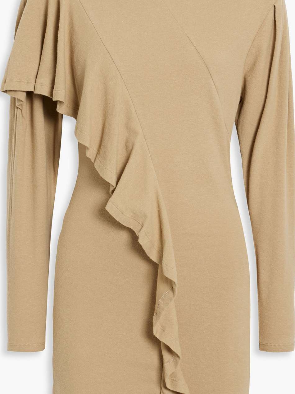 samina ruffled stretch-cotton jersey mini dress