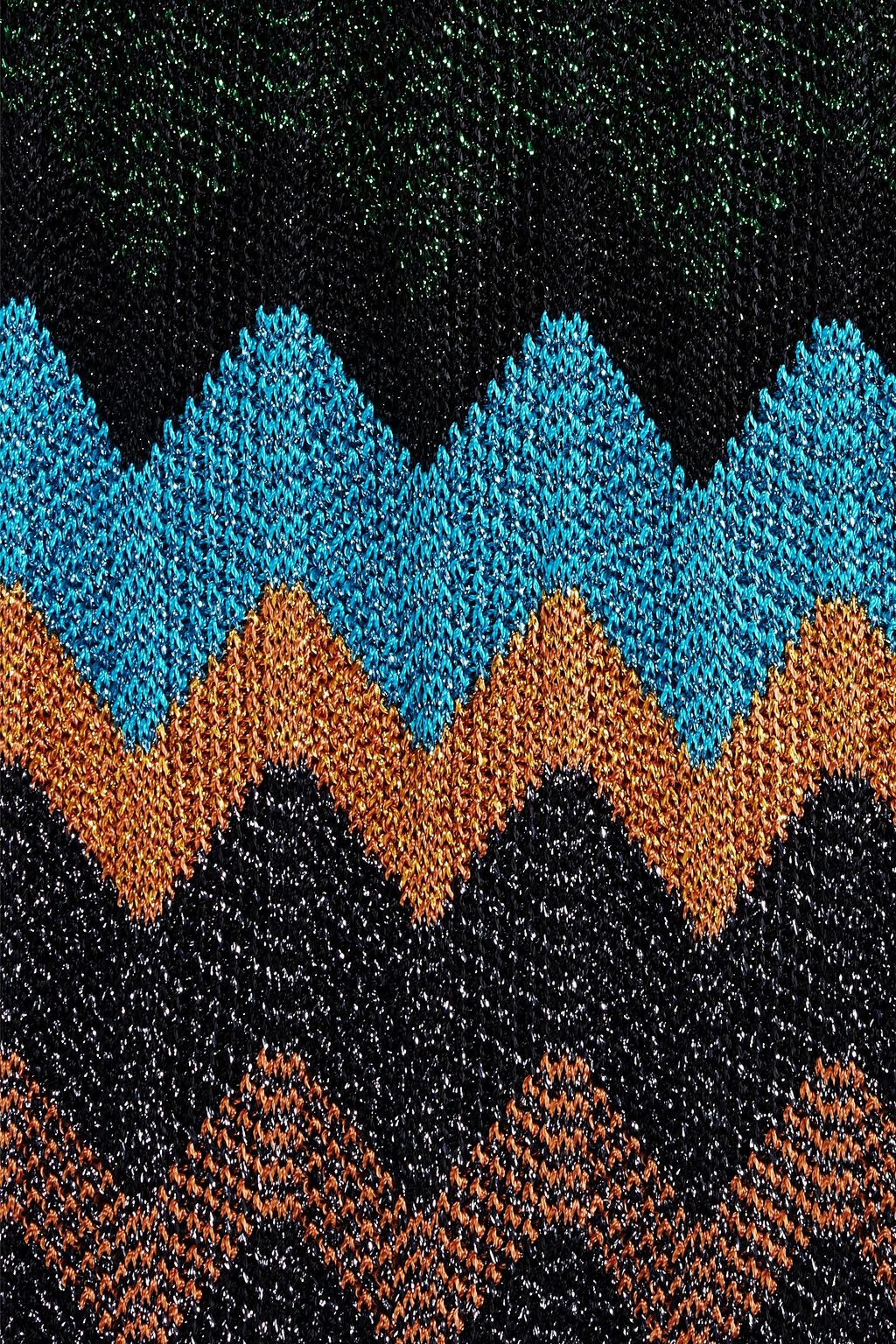 MISSONI Metallic crochet-knit scarf