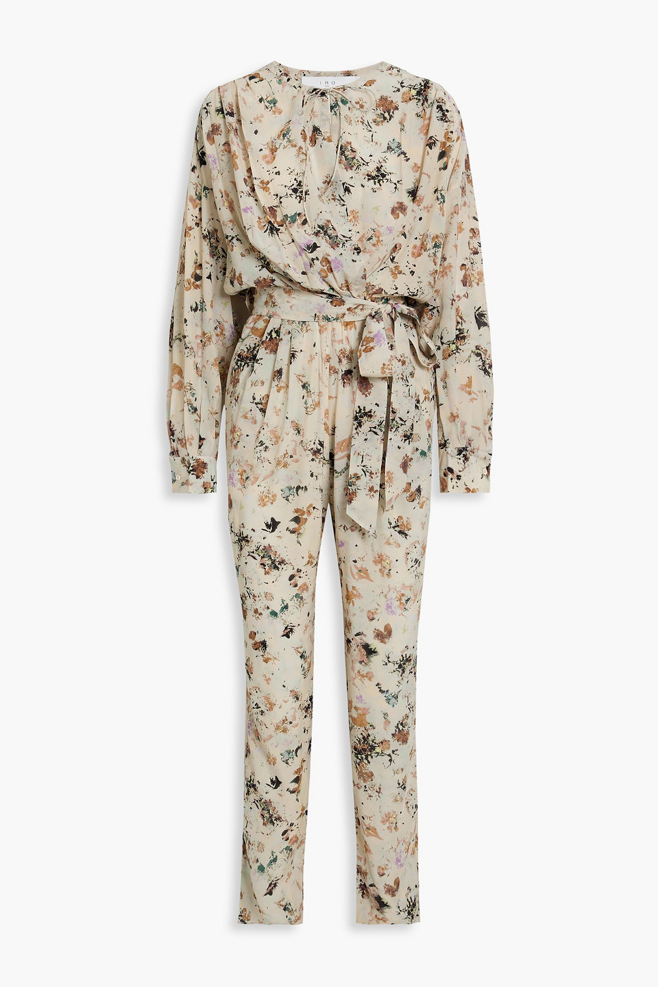 Mattai wrap-effect floral-print Lyocell and silk-blend jumpsuit