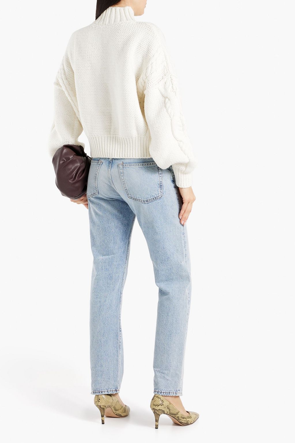IRO Lyme cable-knit merino wool-blend turtleneck sweater