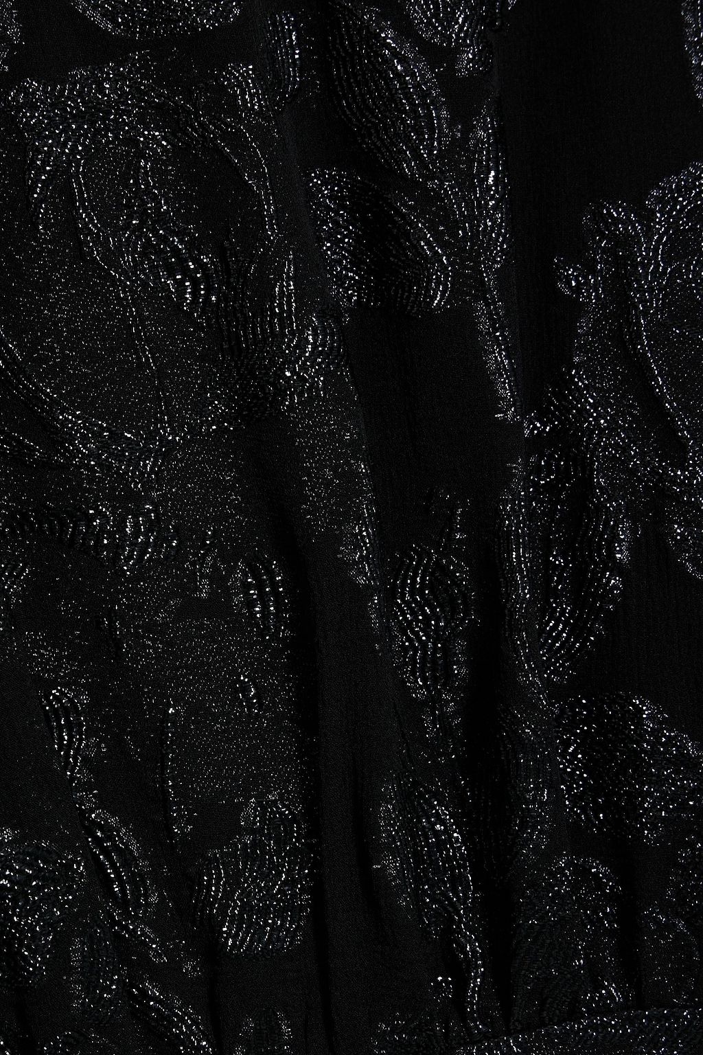 IRO Murai Minikleid aus Georgette aus einer Seidenmischung mit Metallic-Fil-Coupé