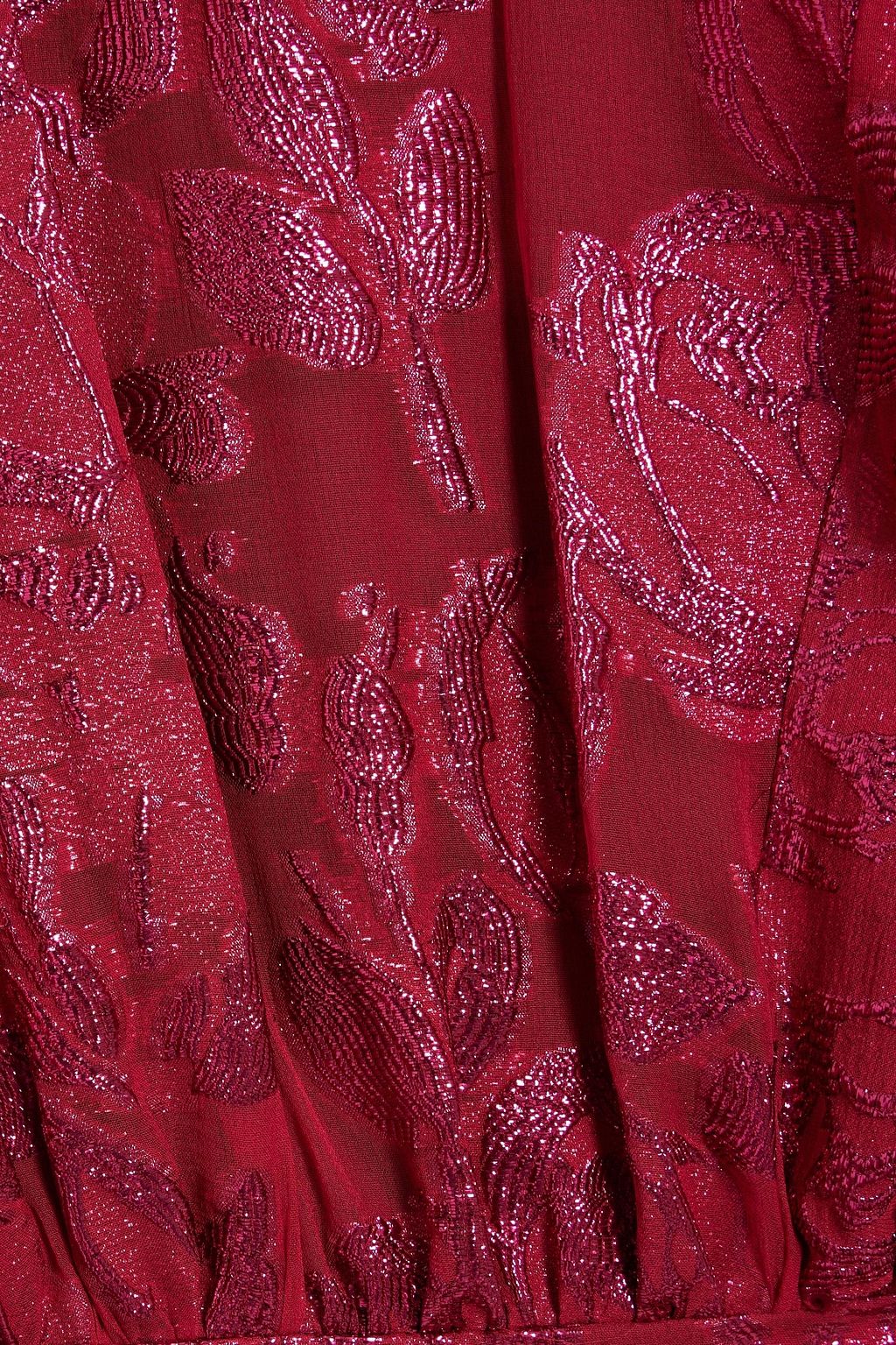 IRO Murai Minikleid aus Georgette aus einer Seidenmischung mit Metallic-Fil-Coupé