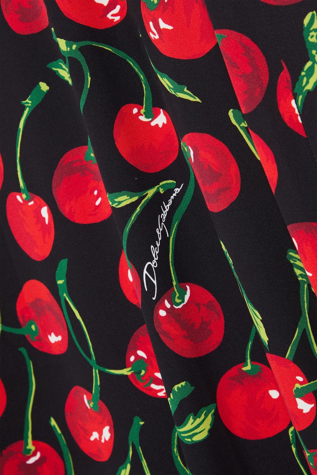 DOLCE&GABBANA Printed silk-blend crepe de chine midi dress