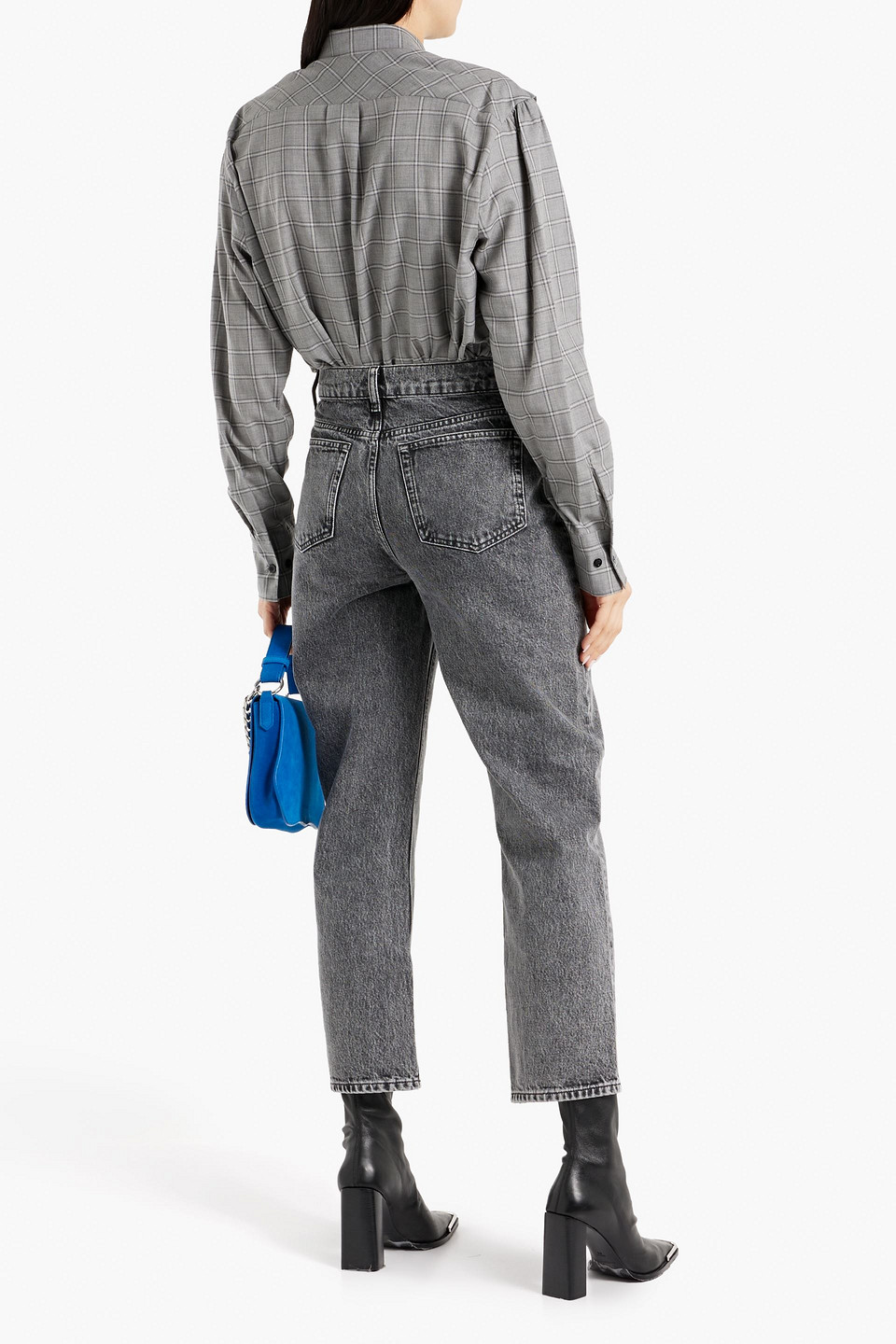 IRO MEVSIM CHECKED COTTON SHIRT 3074457345635357131