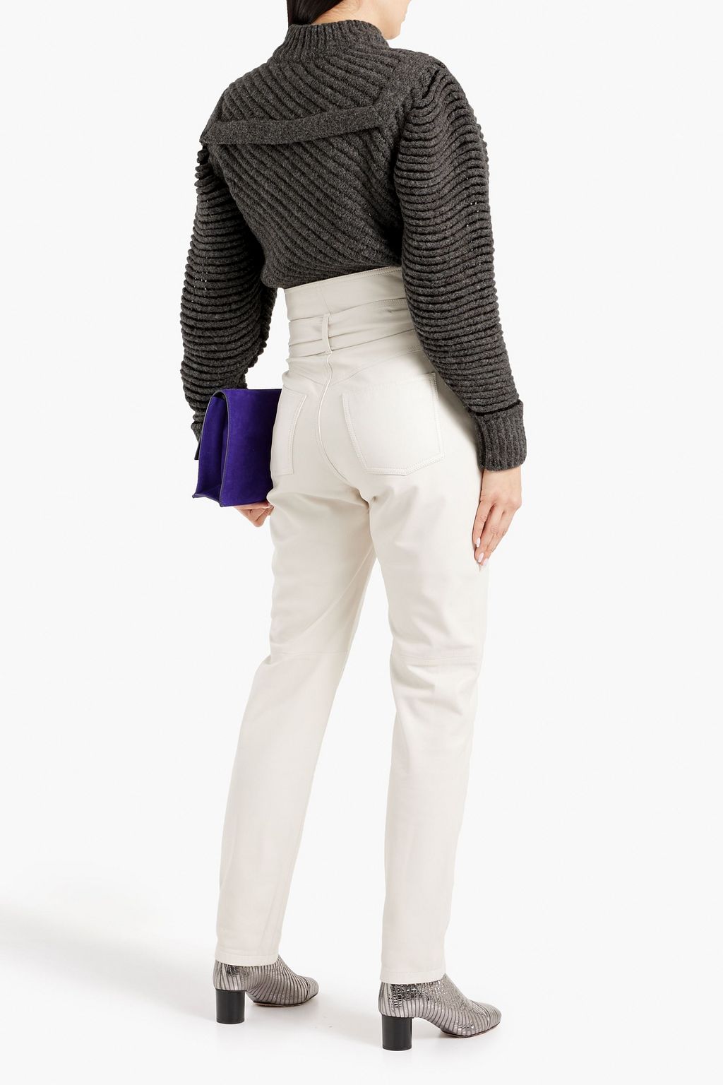 IRO Jayla mélange ribbed-knit turtleneck sweater