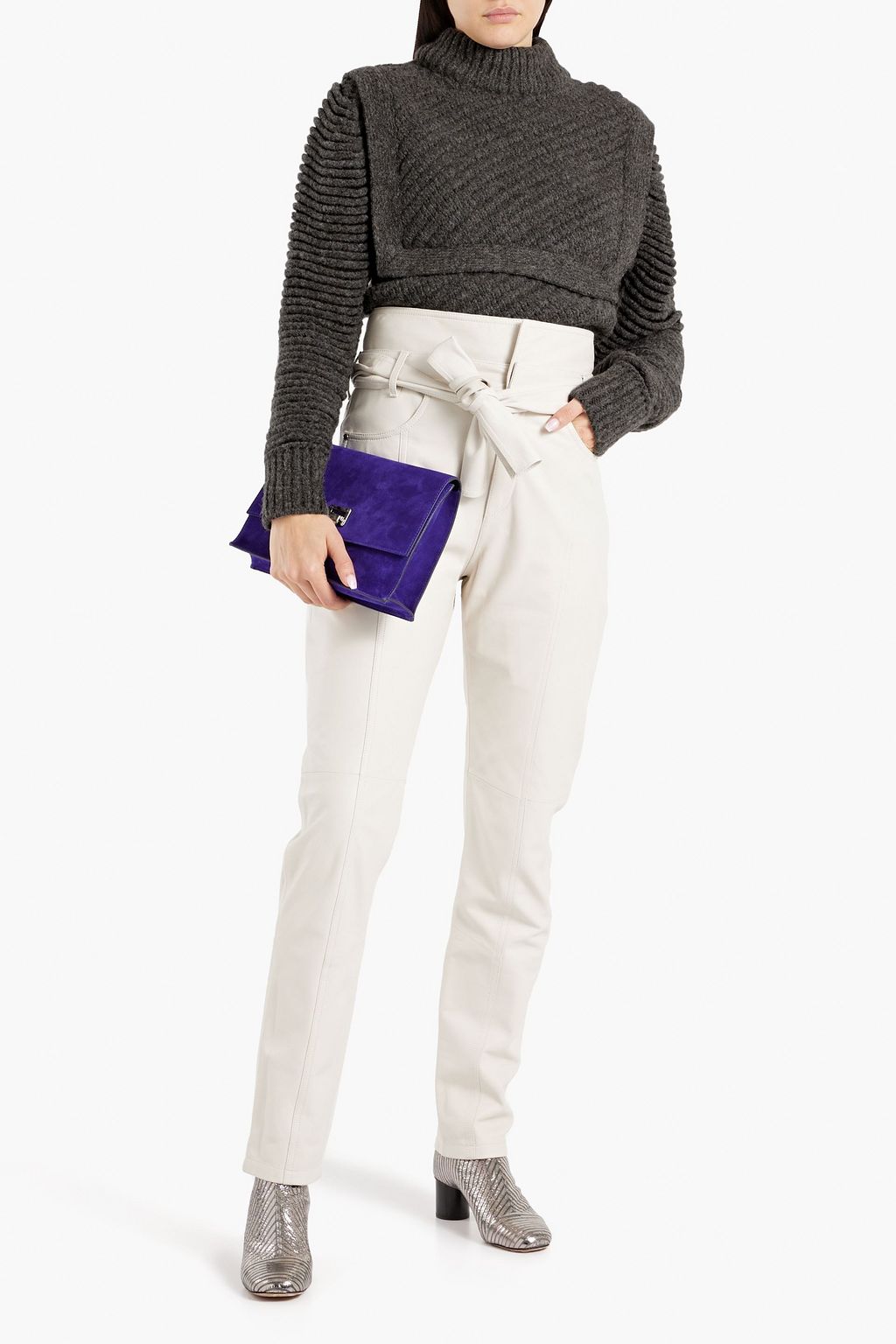IRO Jayla mélange ribbed-knit turtleneck sweater