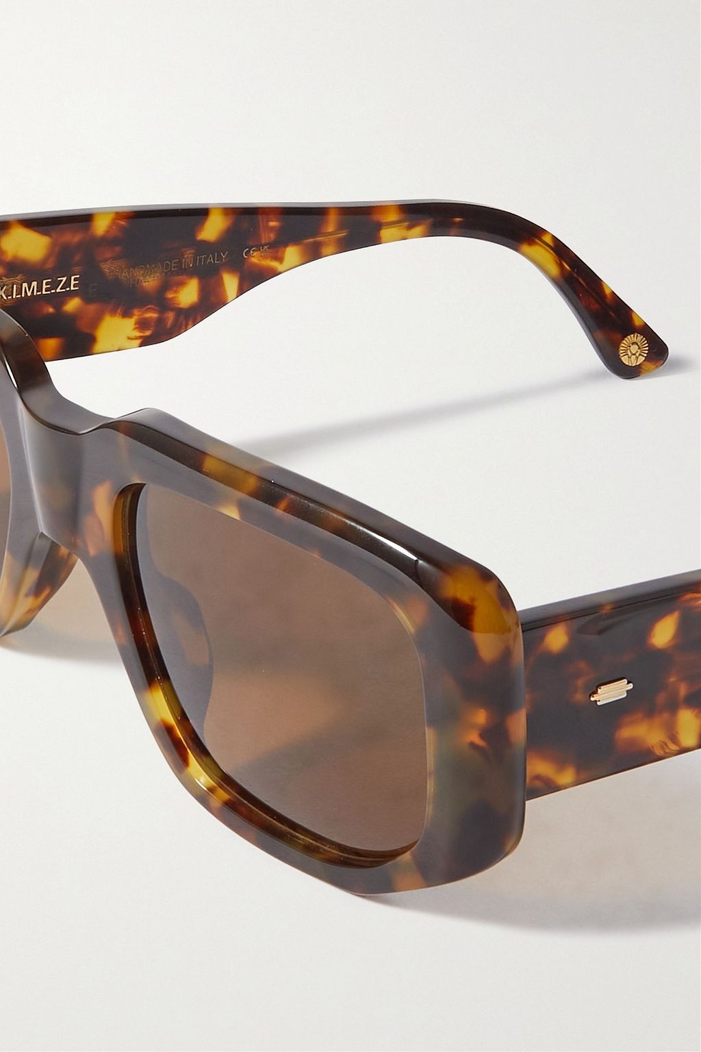KIMEZE Amon oversized square-frame tortoiseshell acetate sunglasses