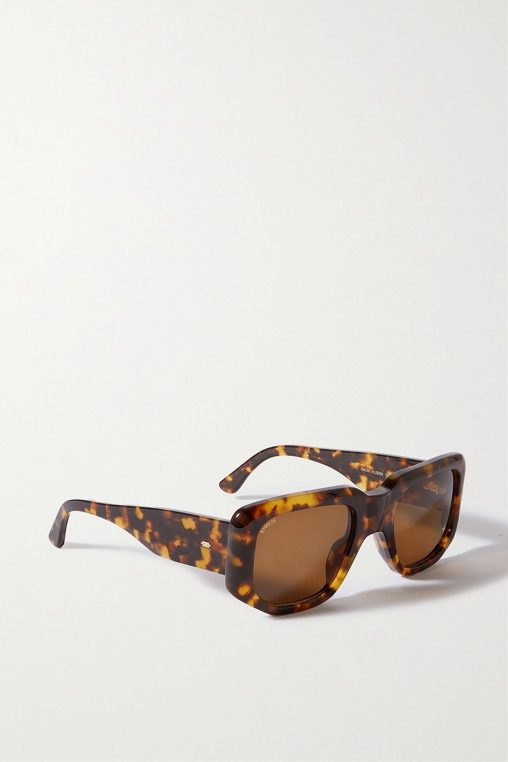 KIMEZE Amon oversized square-frame tortoiseshell acetate sunglasses